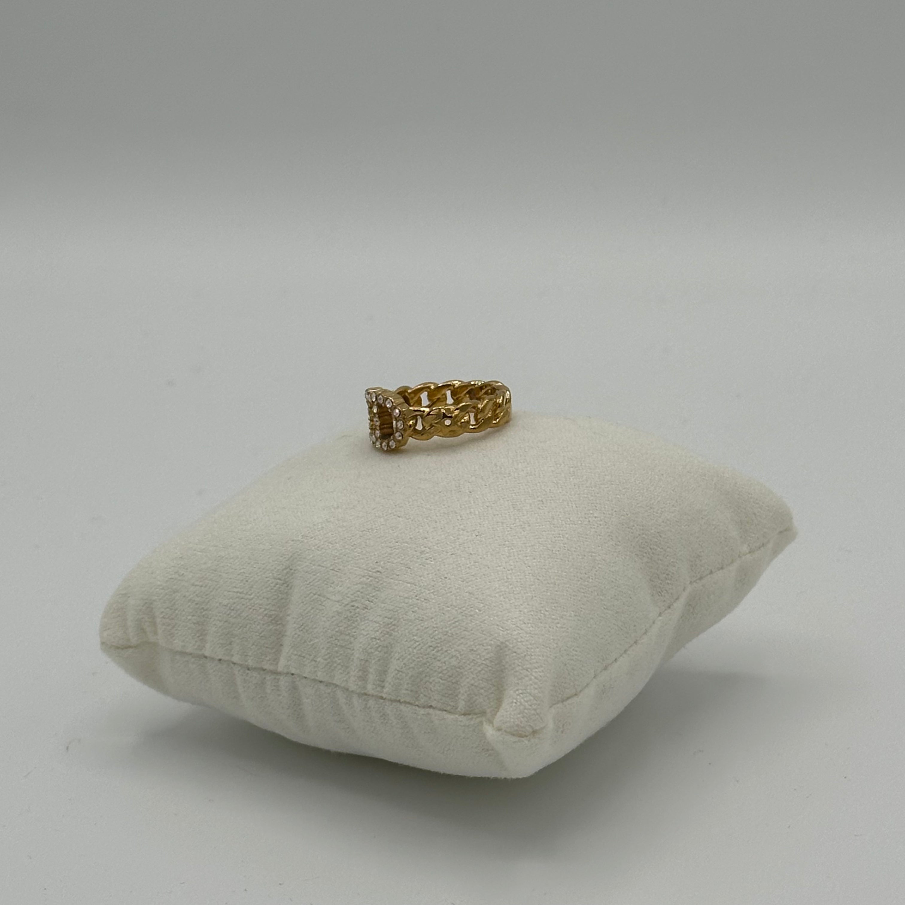 Dior - Bague CD strass