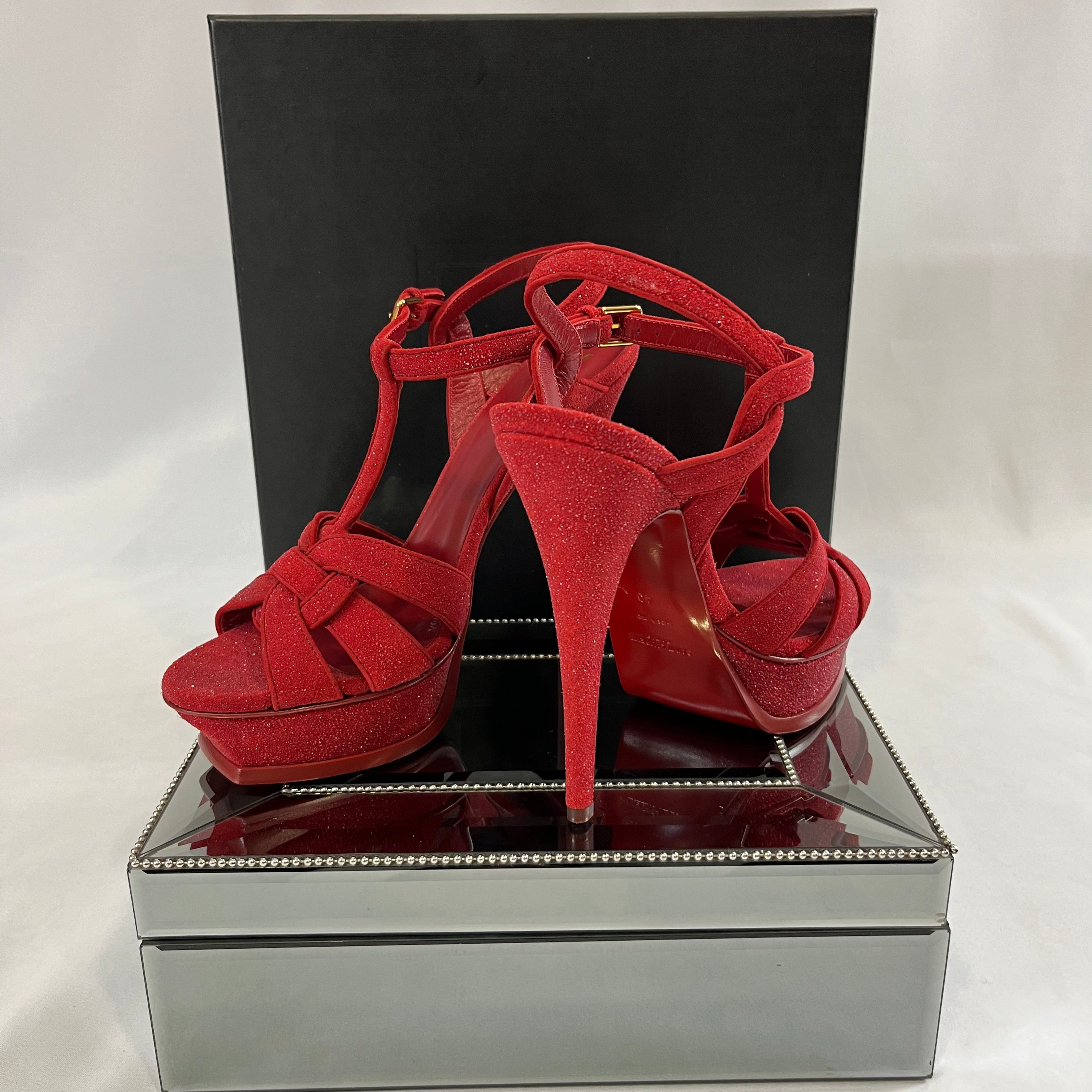 Saint Laurent - Sandales spartiates Tribute à paillettes