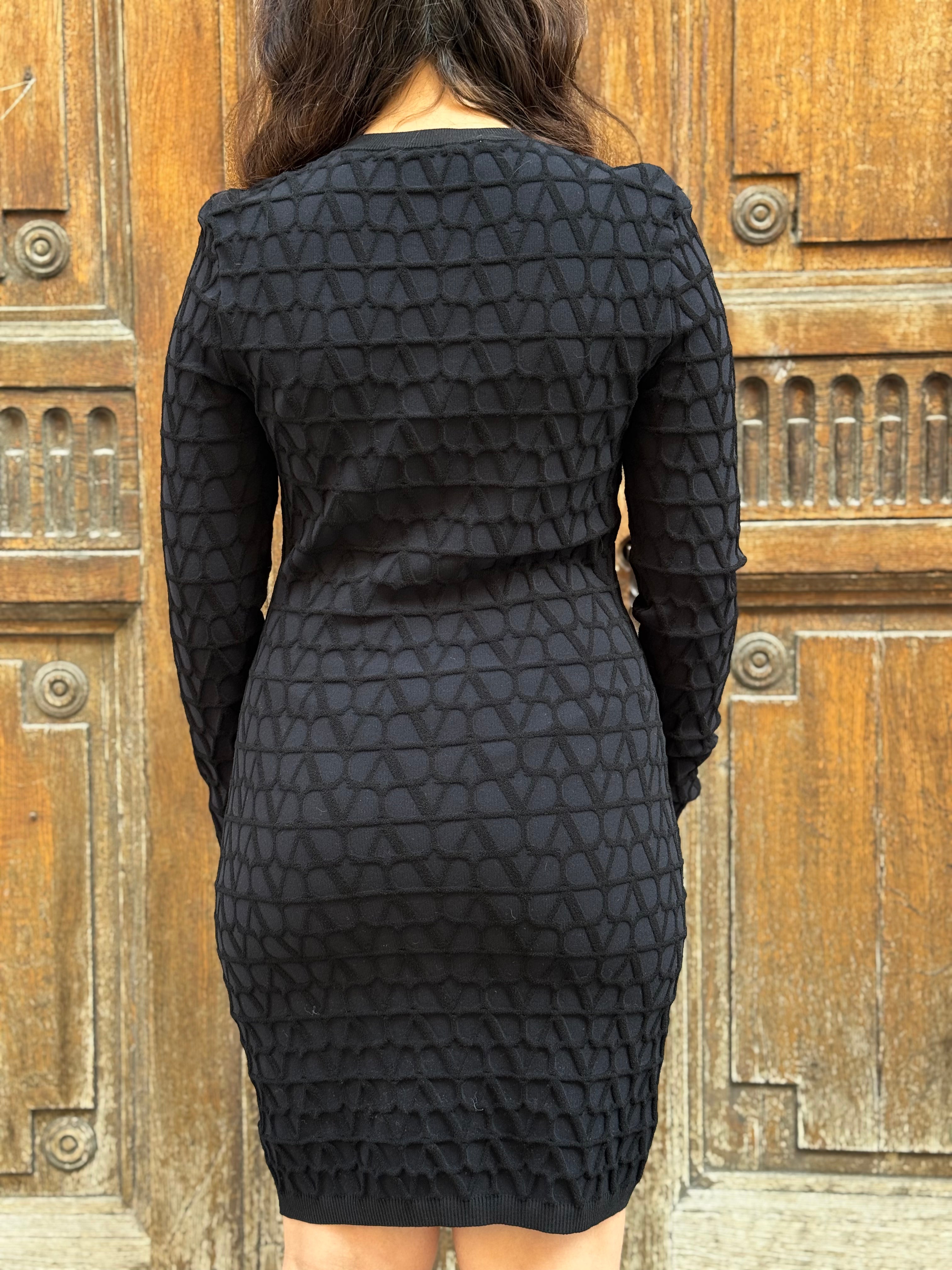 Valentino - Robe manches longues logo V T.40