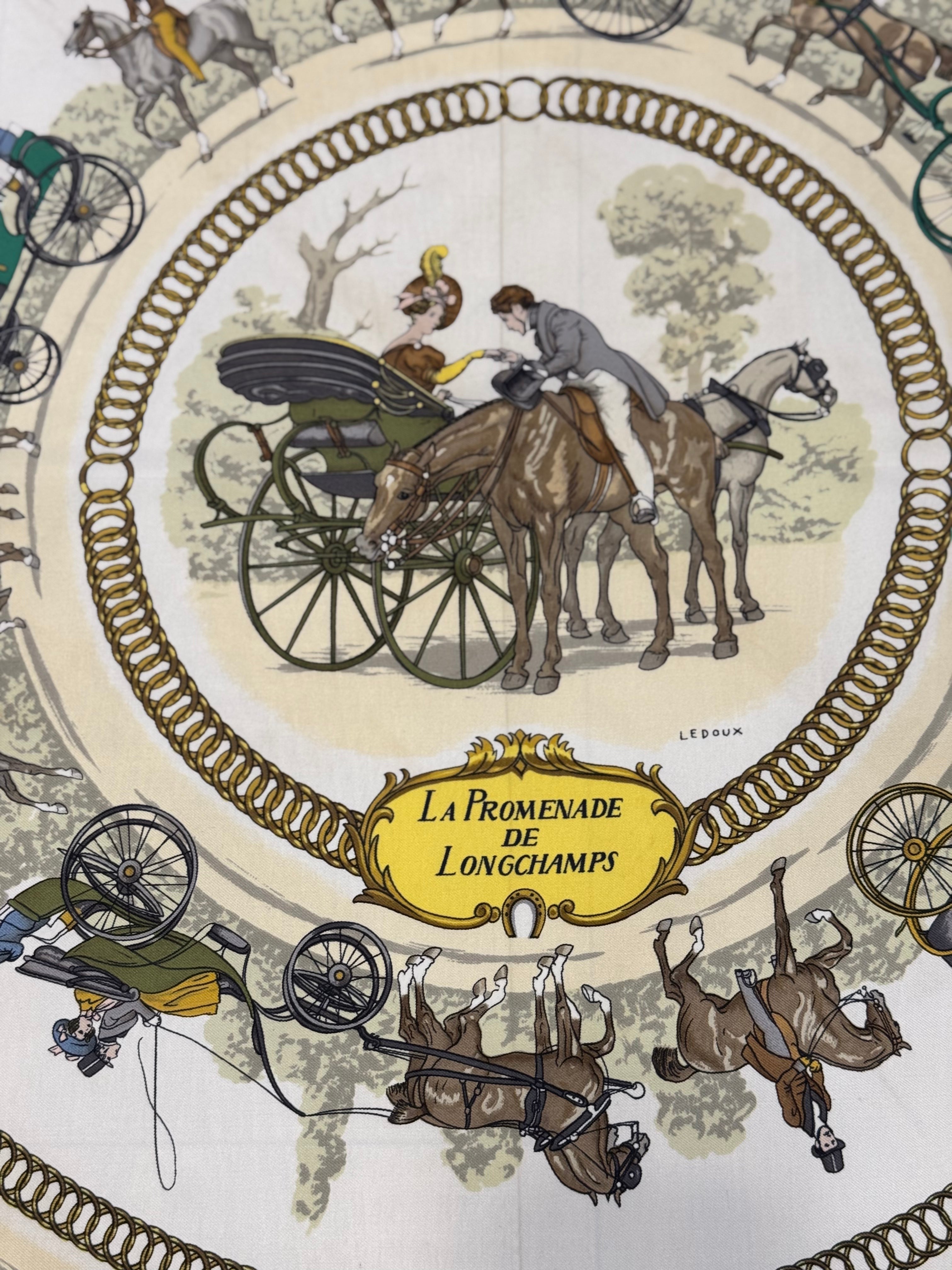 Hermès - Carré de soie 90 La promenade de Longchamps