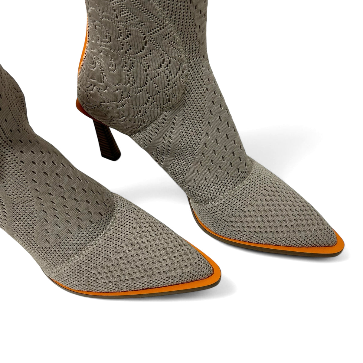 Fendi - FFrame Jacquard ankle boots size 40