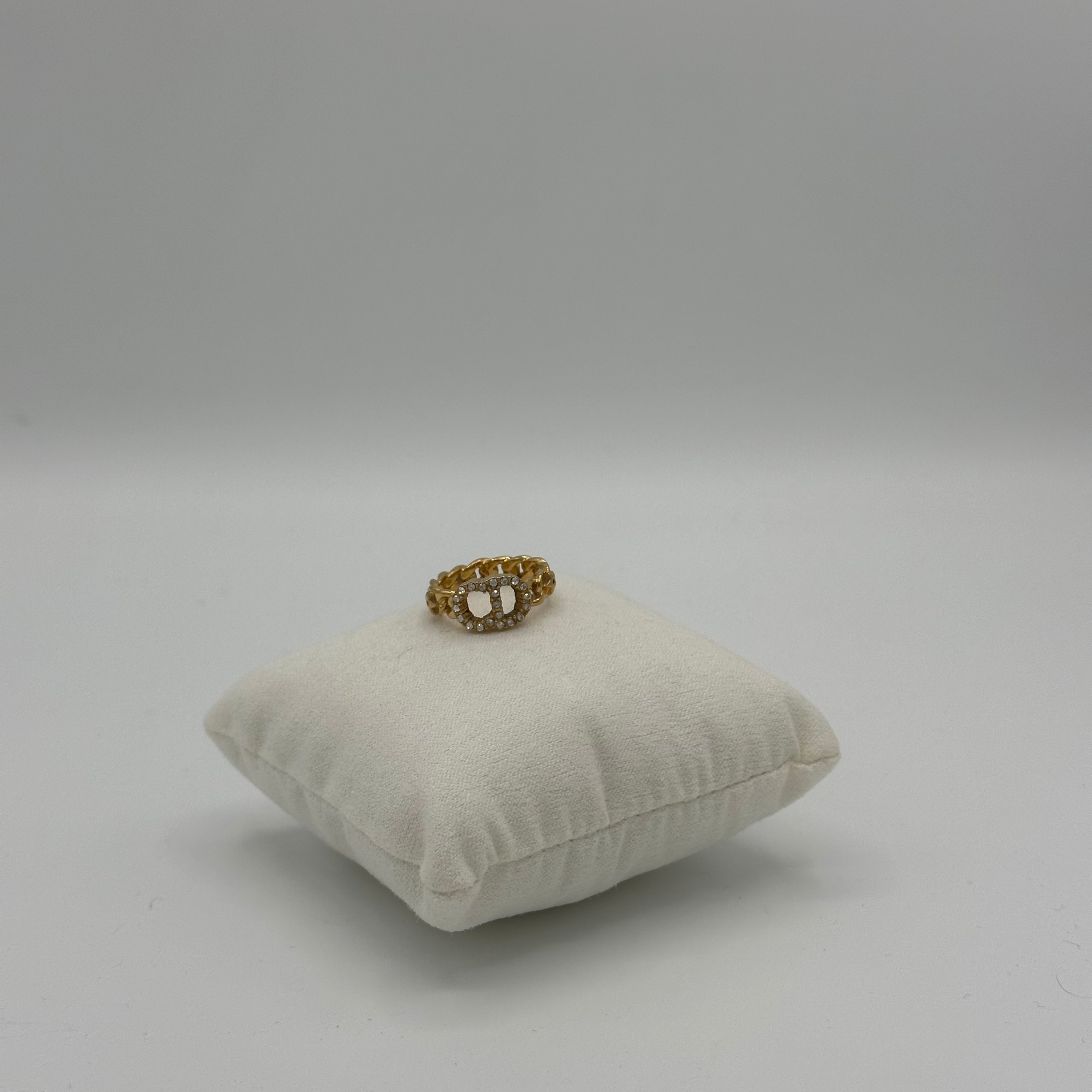 Dior - Bague CD strass
