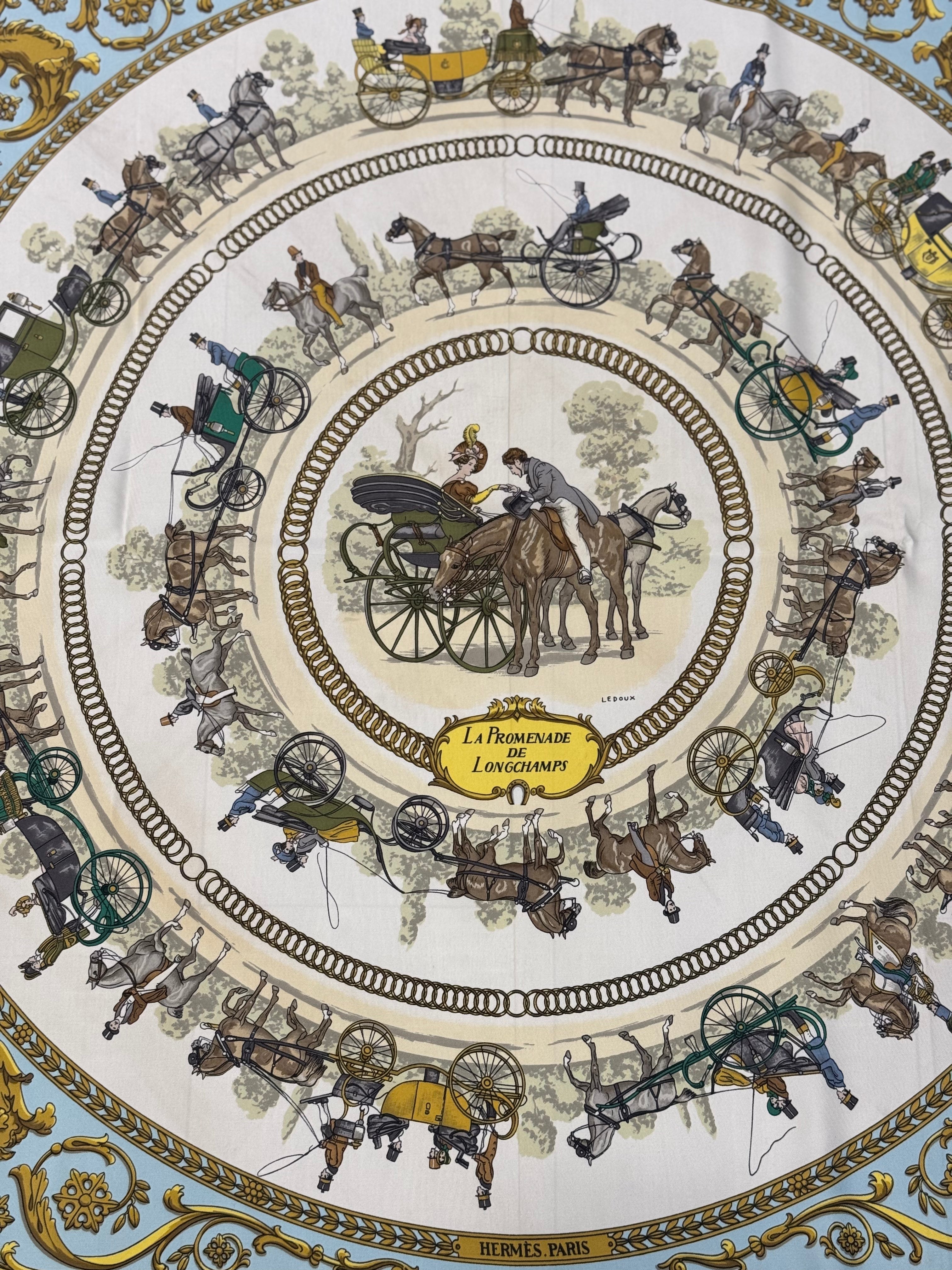 Hermès - Carré de soie 90 La promenade de Longchamps