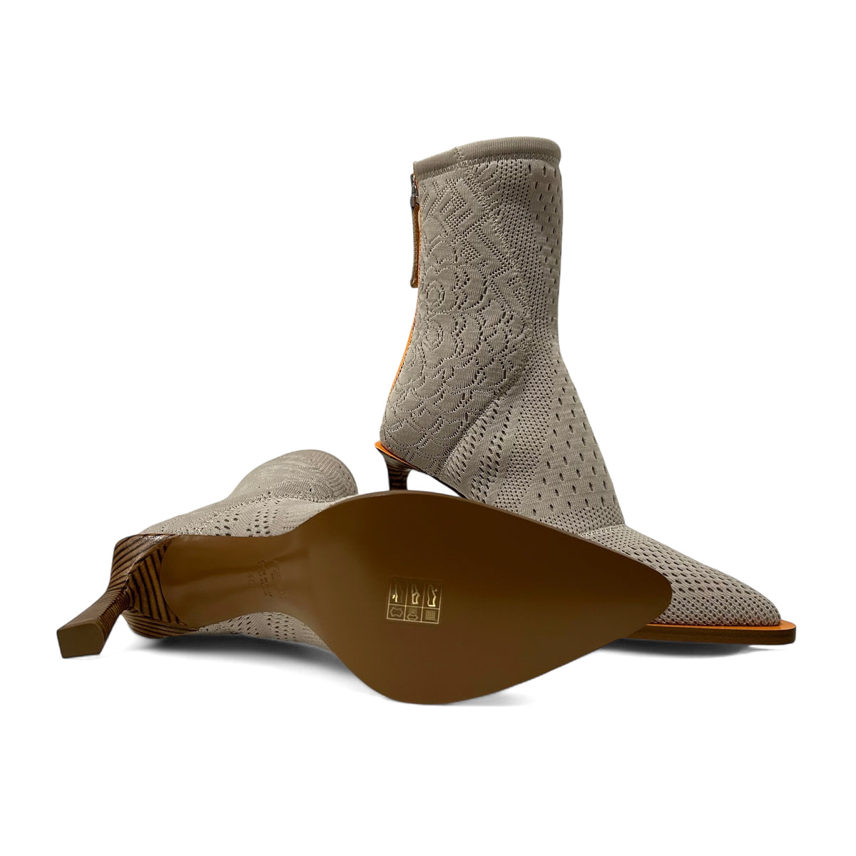 Fendi - FFrame Jacquard ankle boots size 40