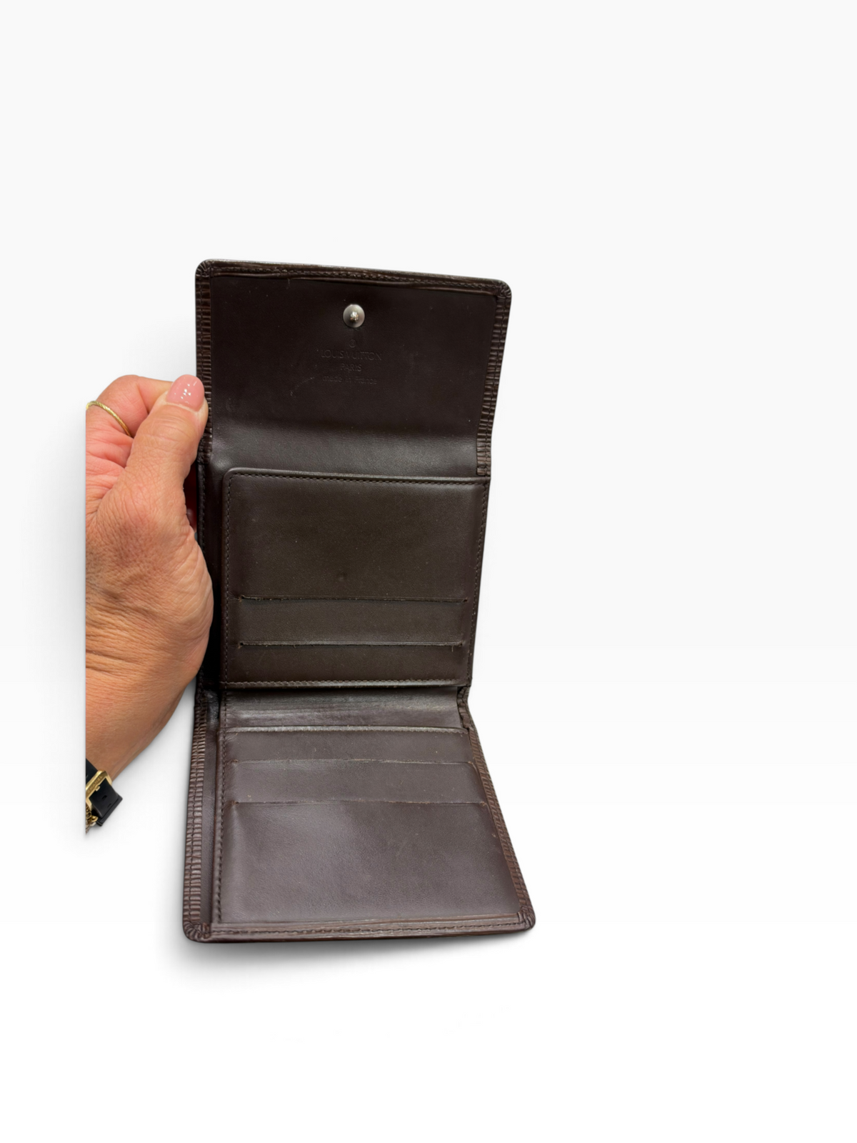 Louis Vuitton : portefeuille Modèle-Bifold Coin Pocket chocolat