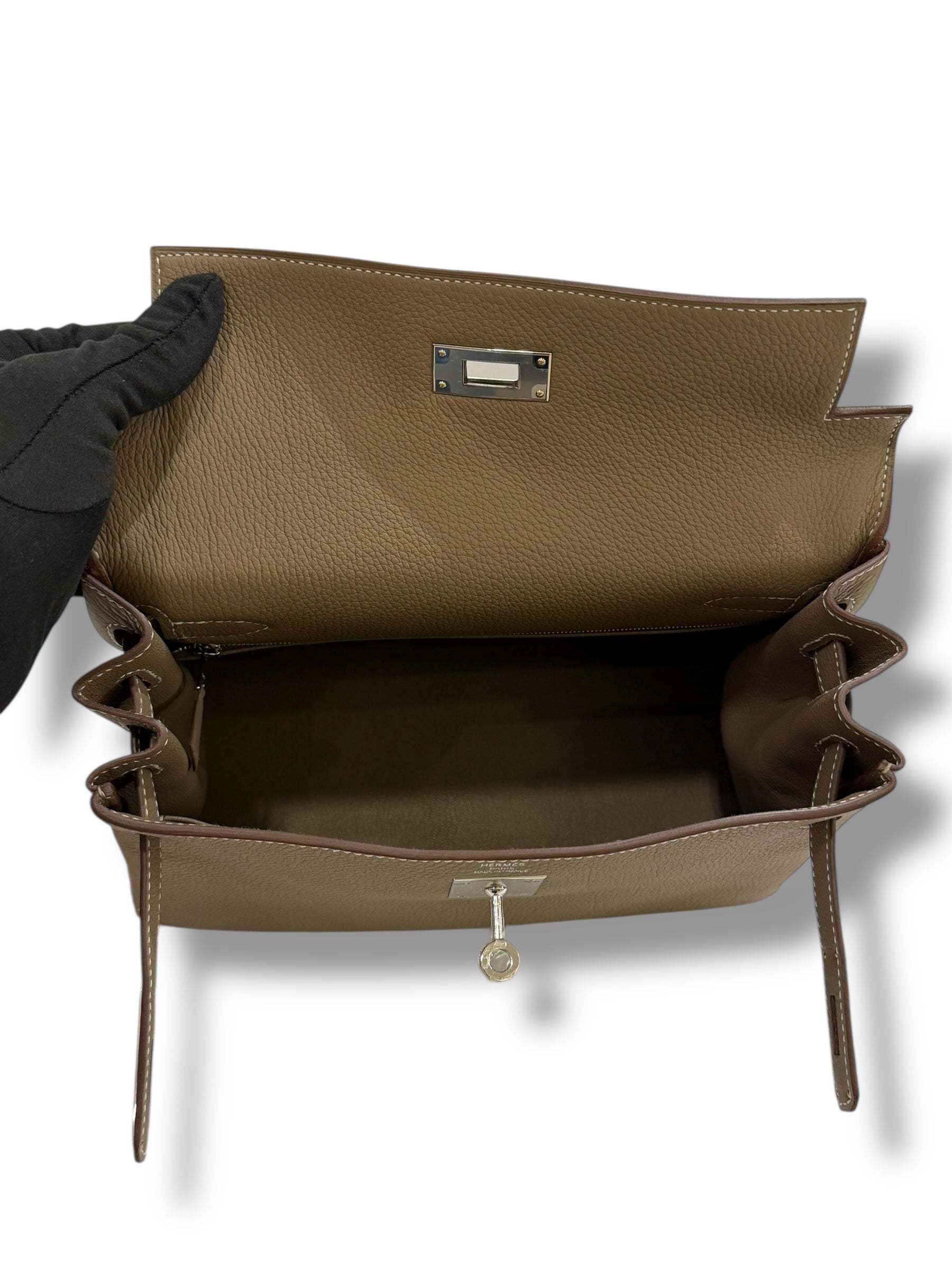 Hermès - Kelly II Tasche Togo umgedreht 28