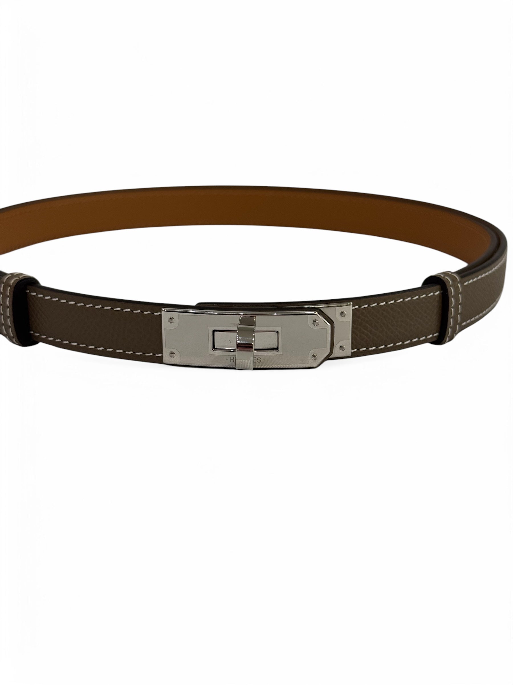 Hermès - Ceinture Kelly Etoupe/ PHW