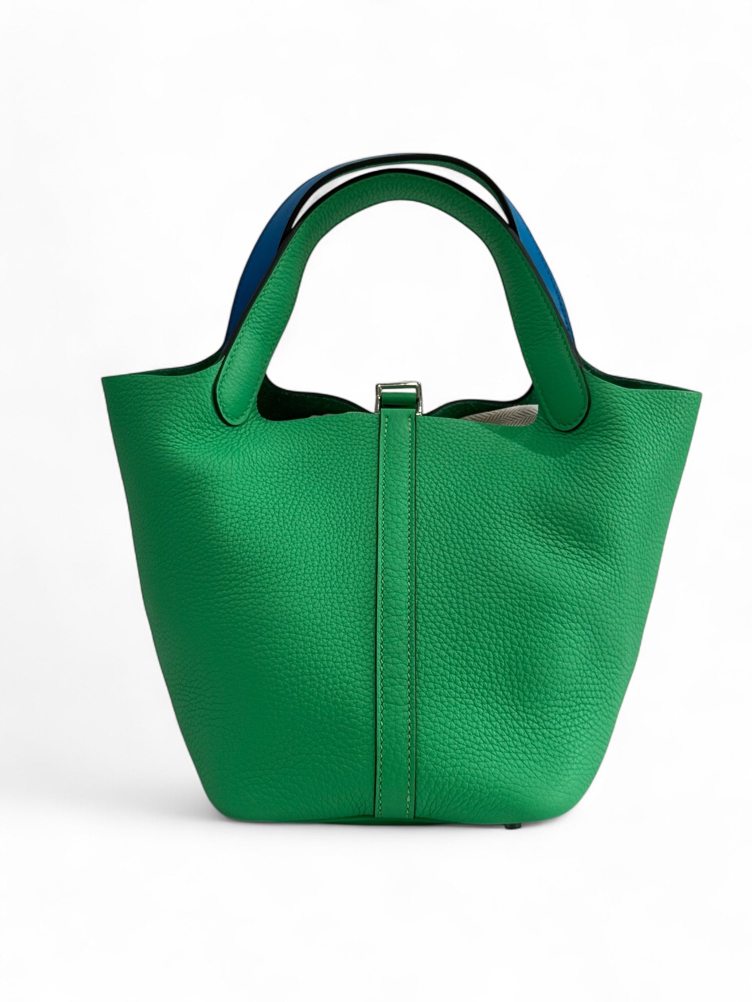 Hermès - Sac Picotin 18 vert Comics / bleu Frida