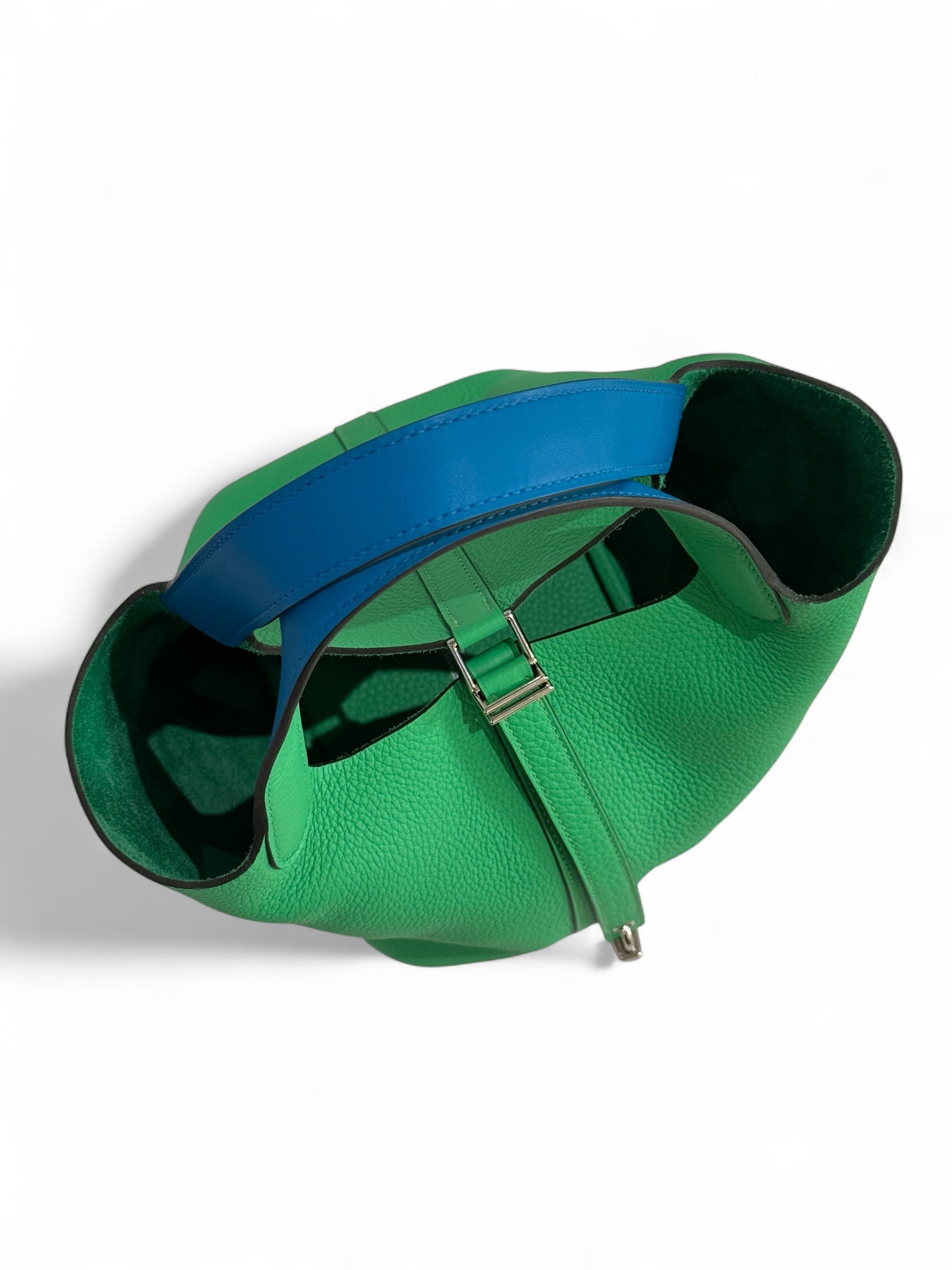 Hermès - Sac Picotin 18 vert Comics / bleu Frida