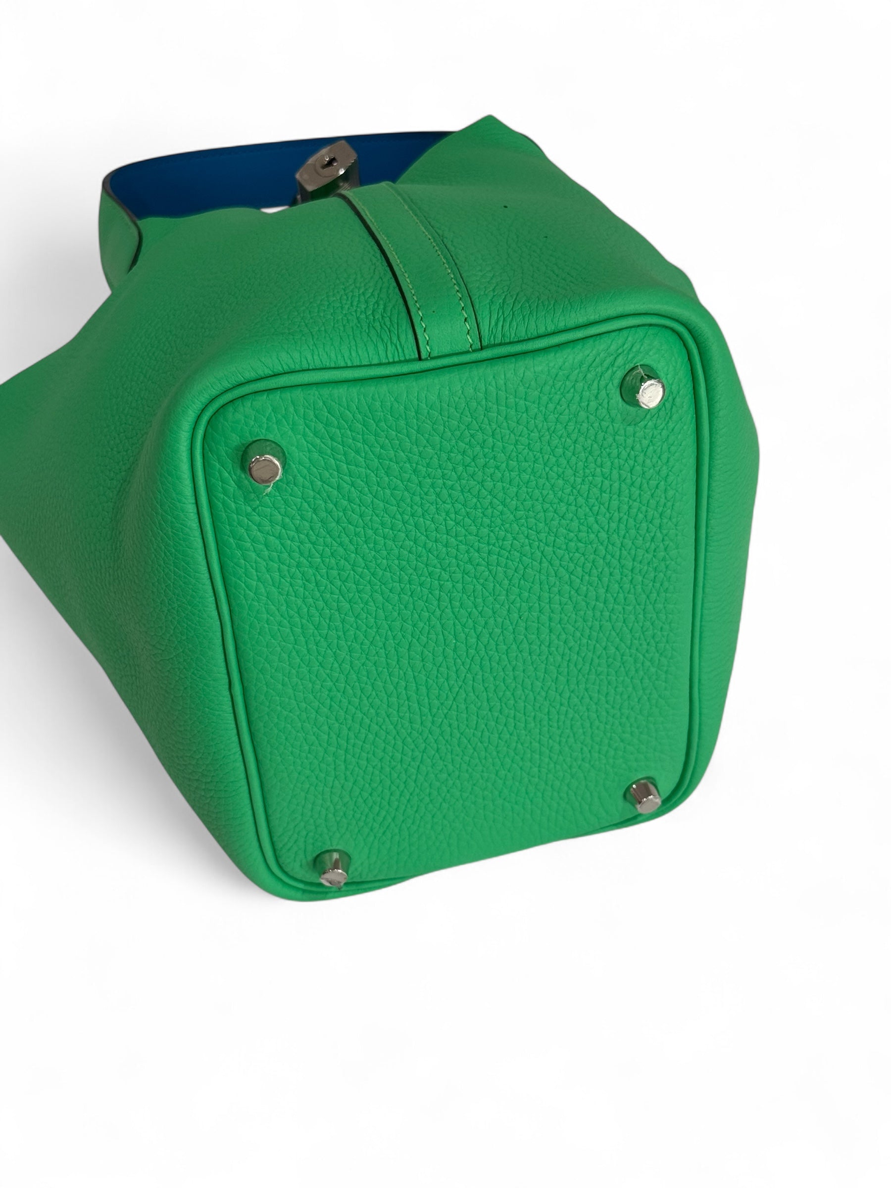Hermès - Sac Picotin 18 vert Comics / bleu Frida