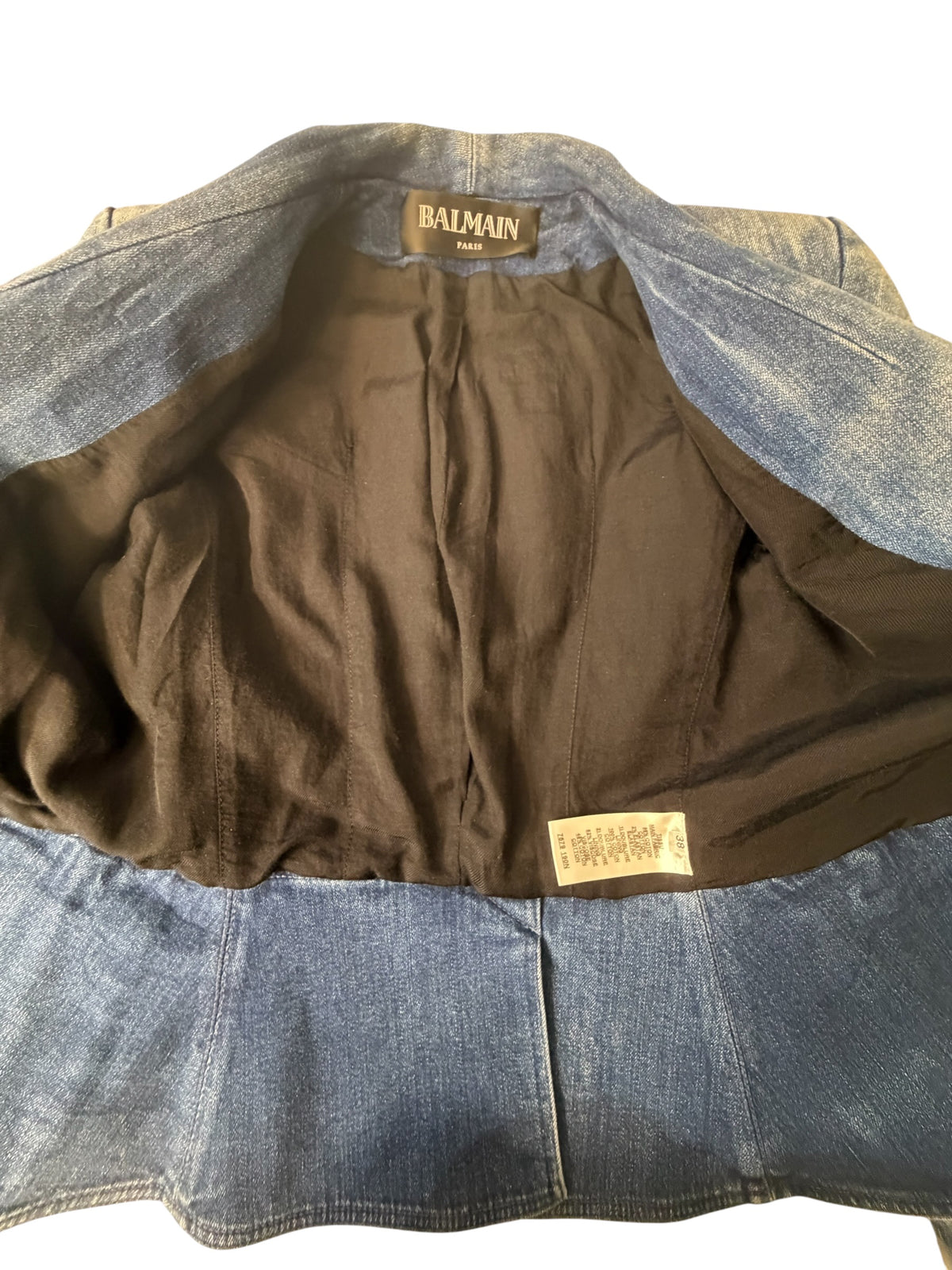 Balmain: Denim blazer