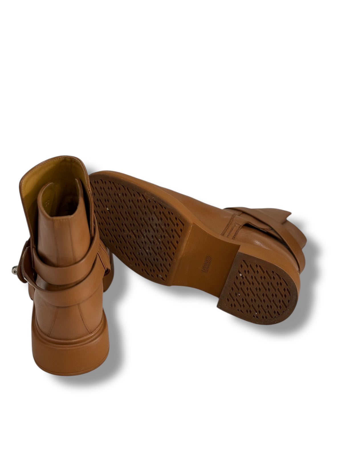 Hermès - Veo Gold ankle boots size 38