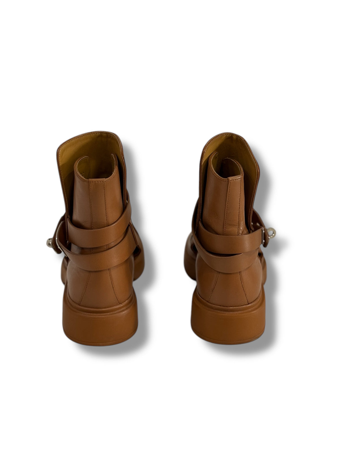 Hermès - Veo Gold ankle boots size 38