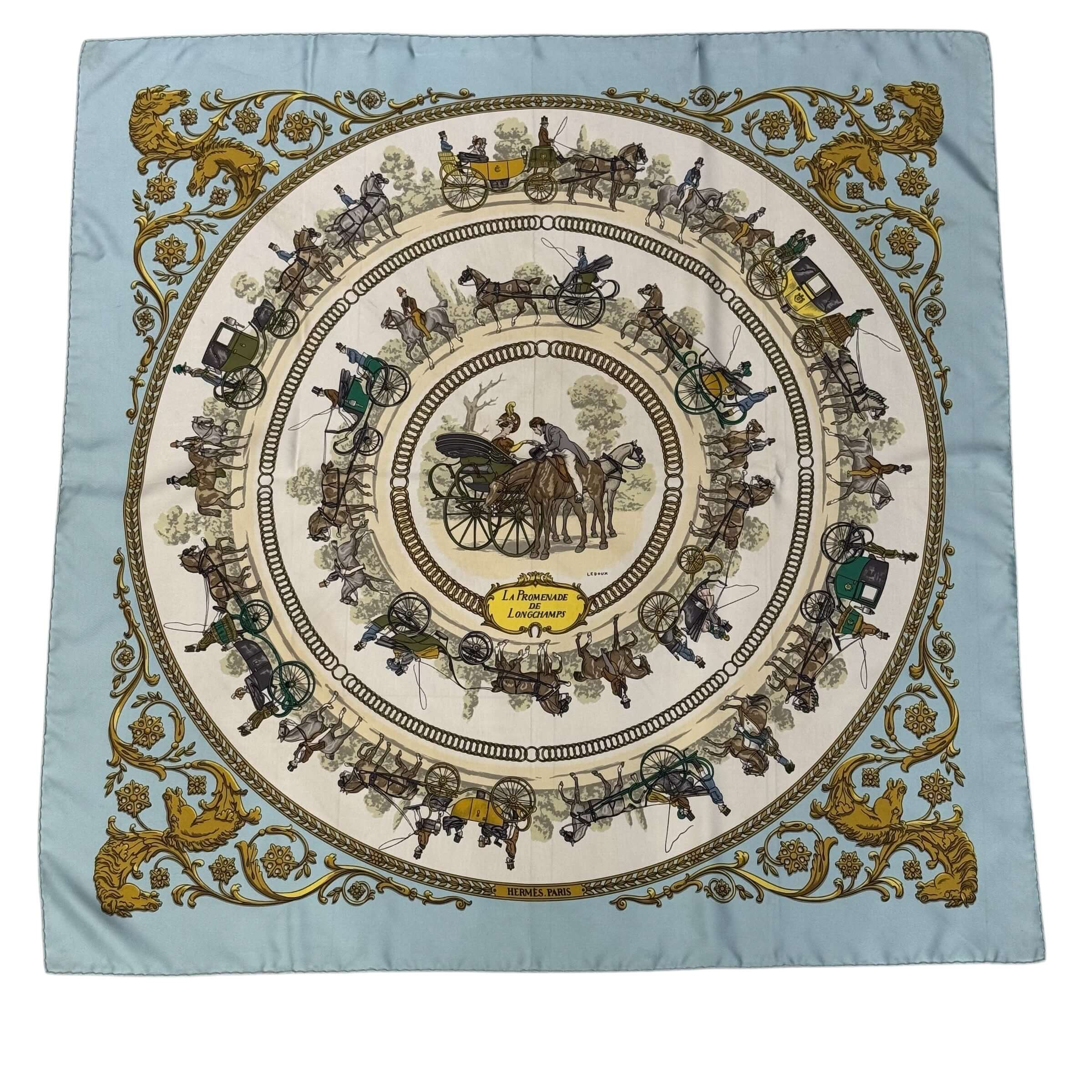 Hermès - Carré de soie 90 La promenade de Longchamps