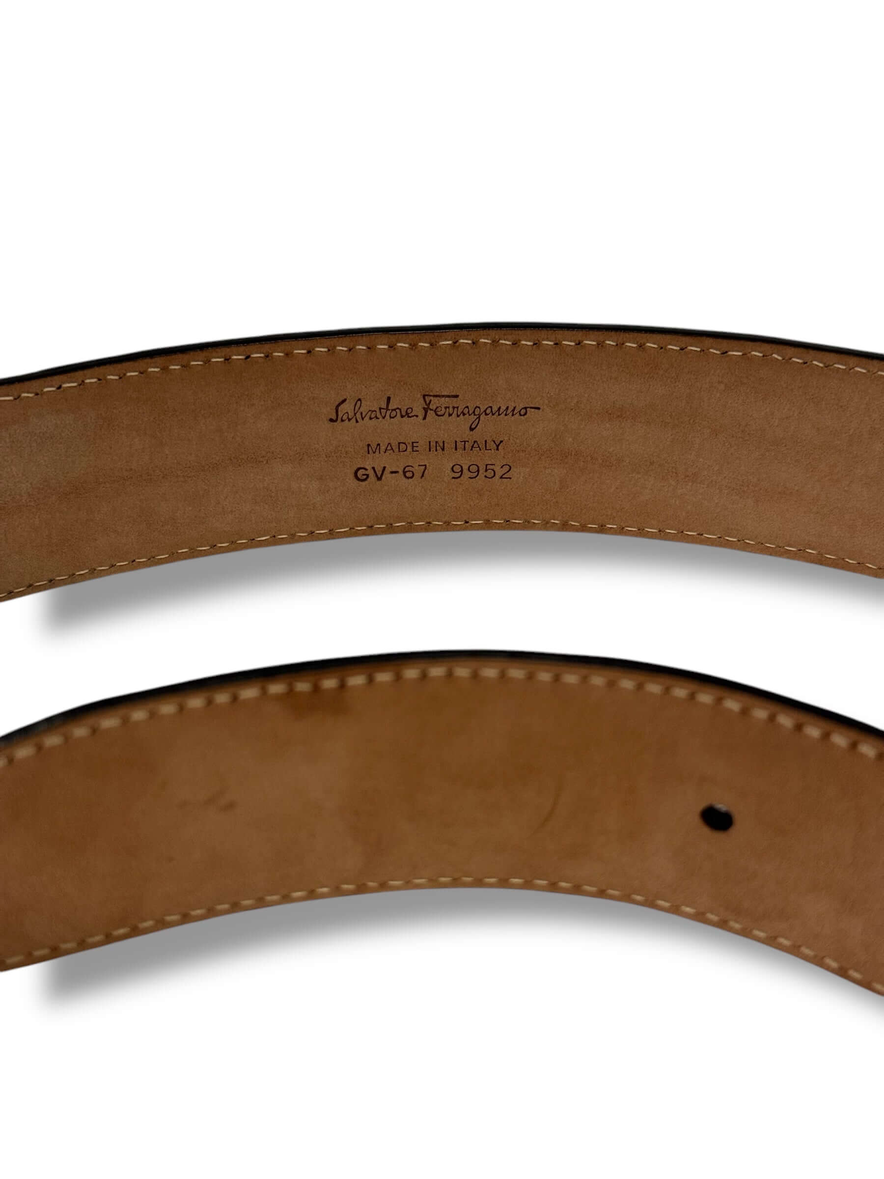 Ferragamo - Ceinture croco Bleu