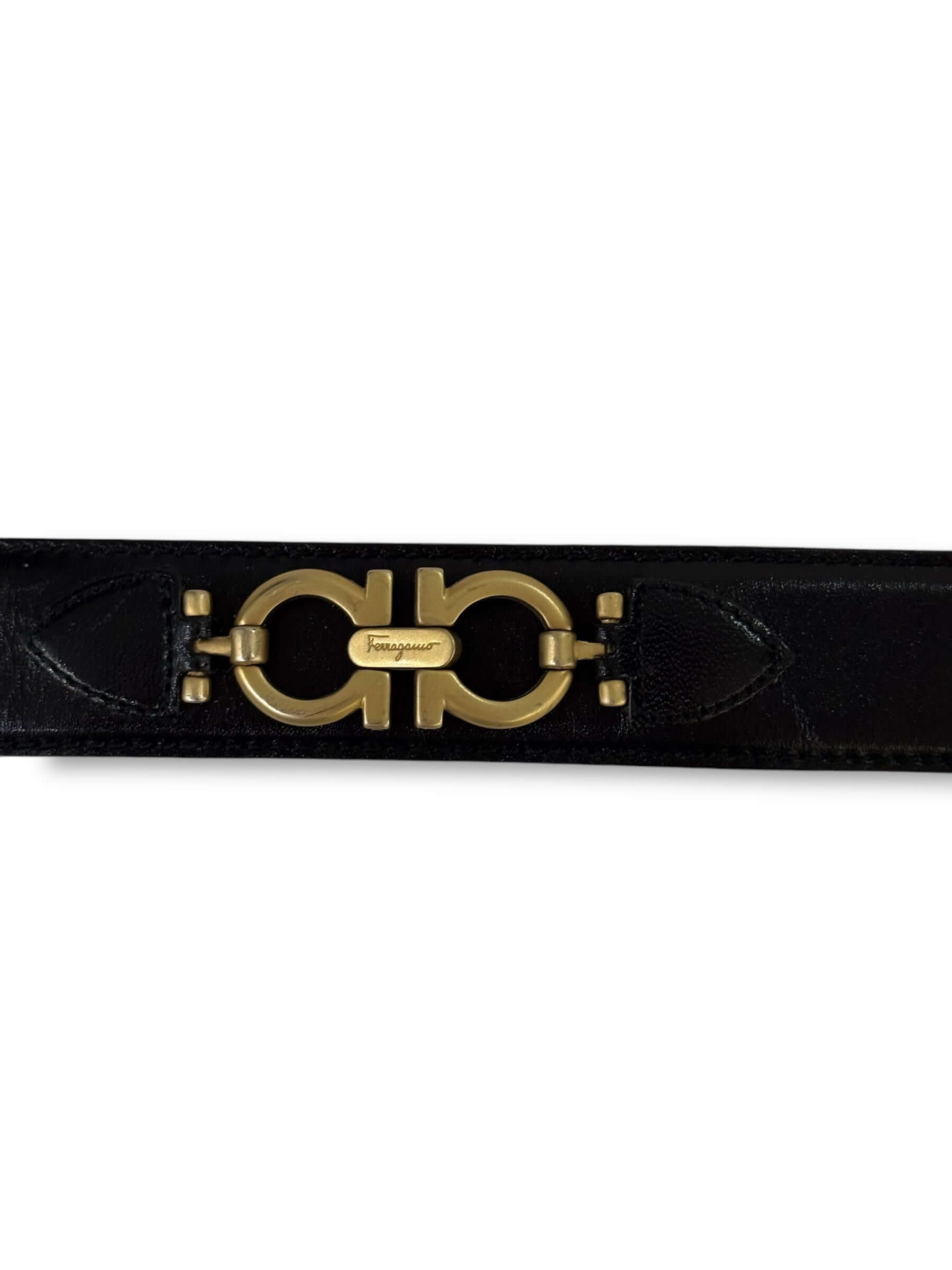 Ferragamo - Ceinture avec logo sur côtés