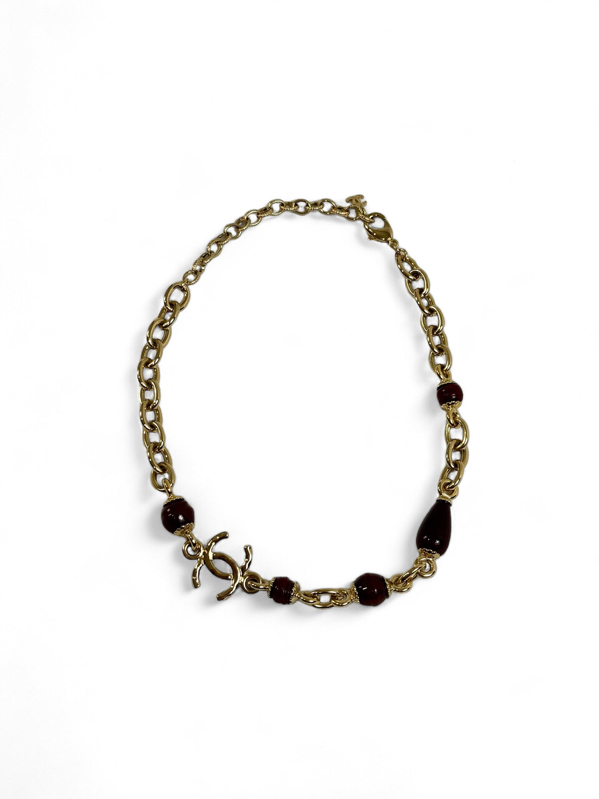 Chanel - Halskette Choker bordeaux