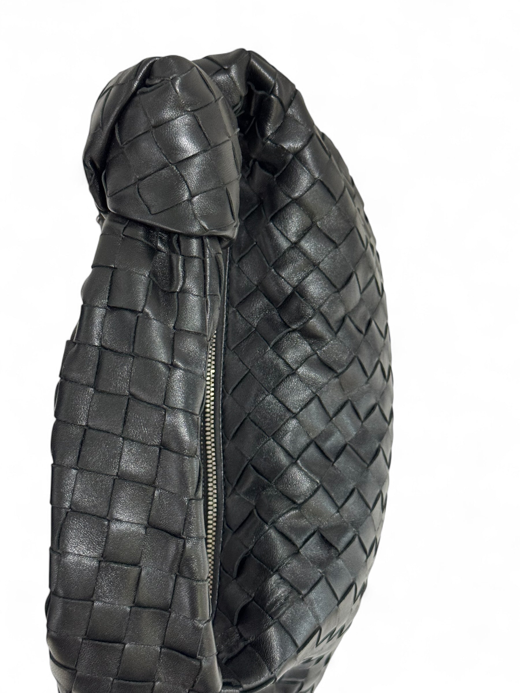Bottega Veneta - Sac Jodie petit cuir intrecciato noir
