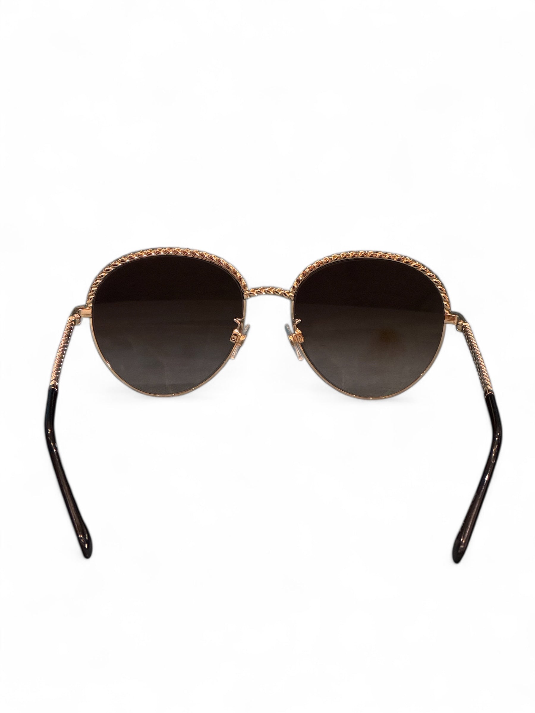 Chanel - Solaires ronde avec chaînette