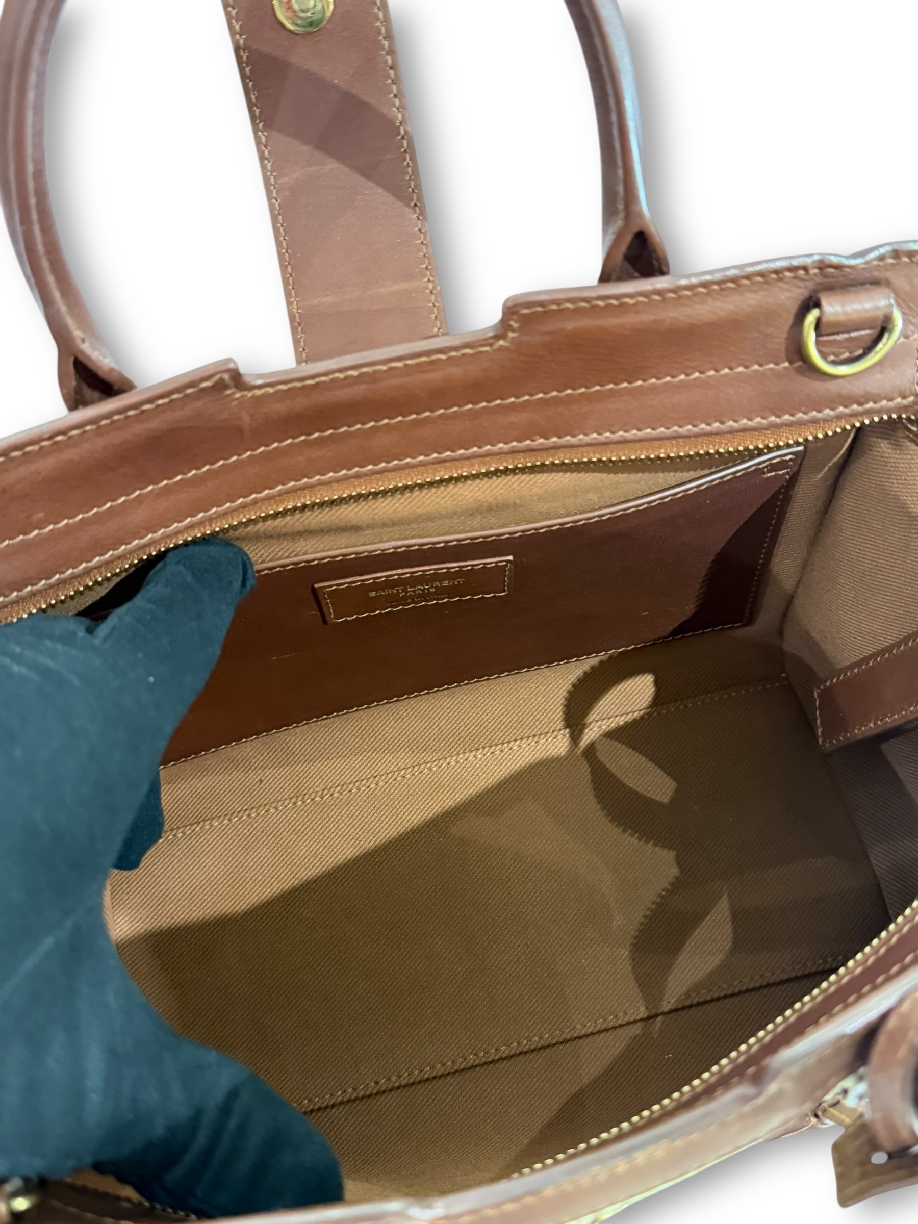 Saint Laurent - Sac Downtown en raphia