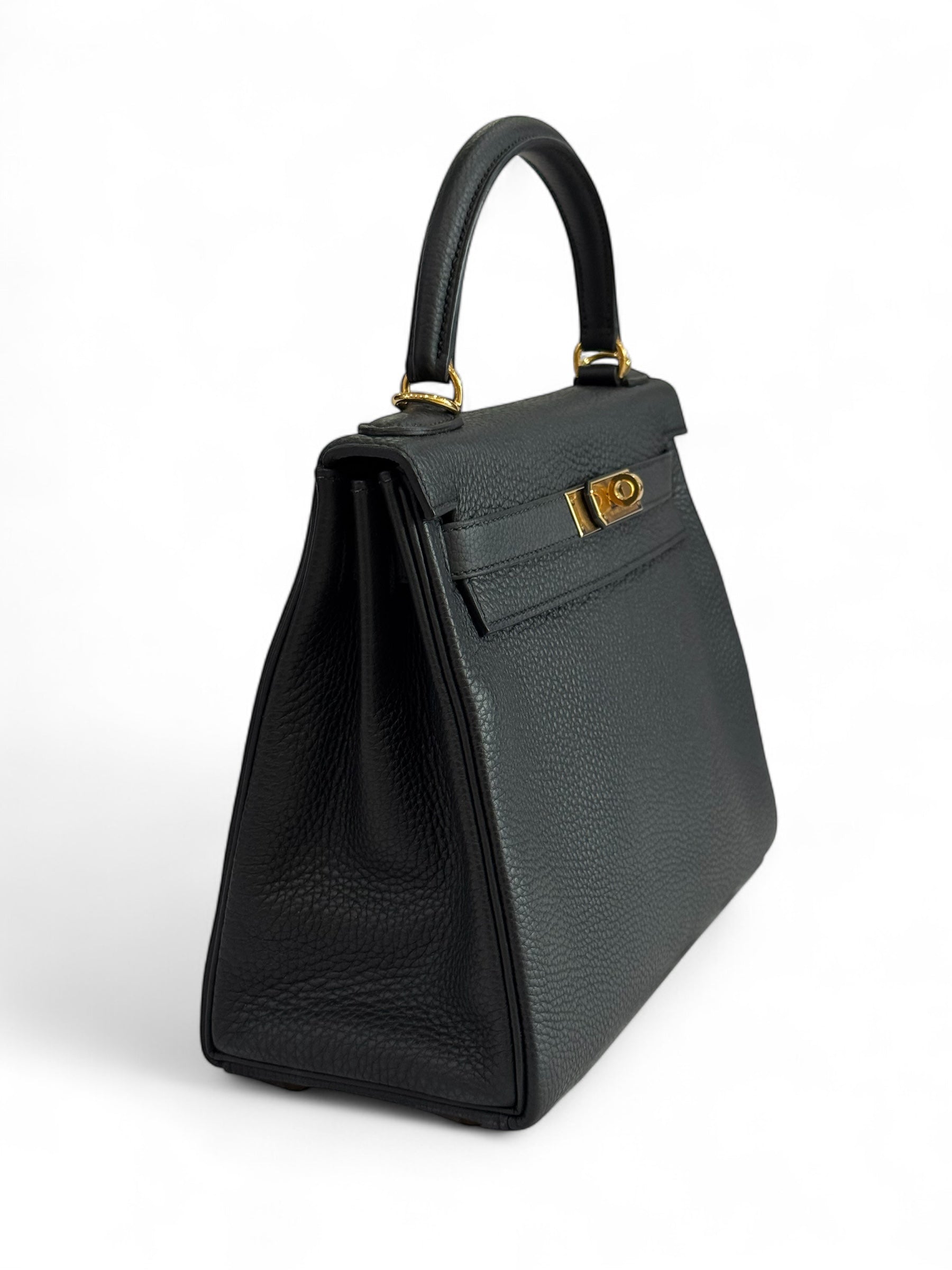 Hermès - Sac Kelly II 28 Togo grainé retourné Noir