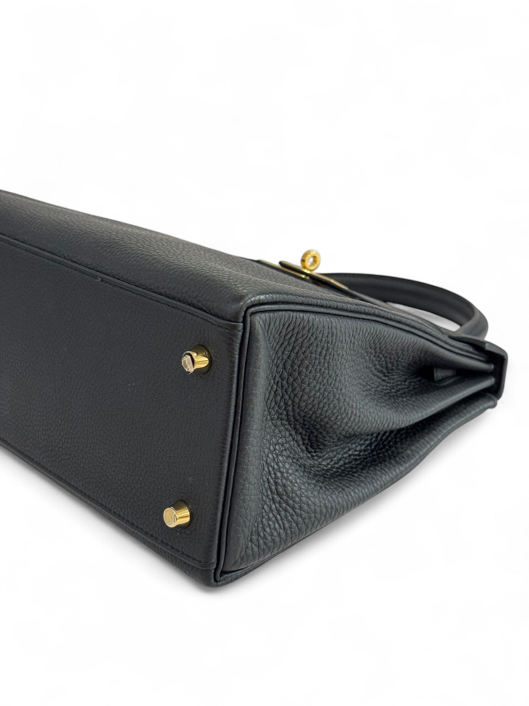 Hermès - Sac Kelly II 28 Togo grainé retourné Noir