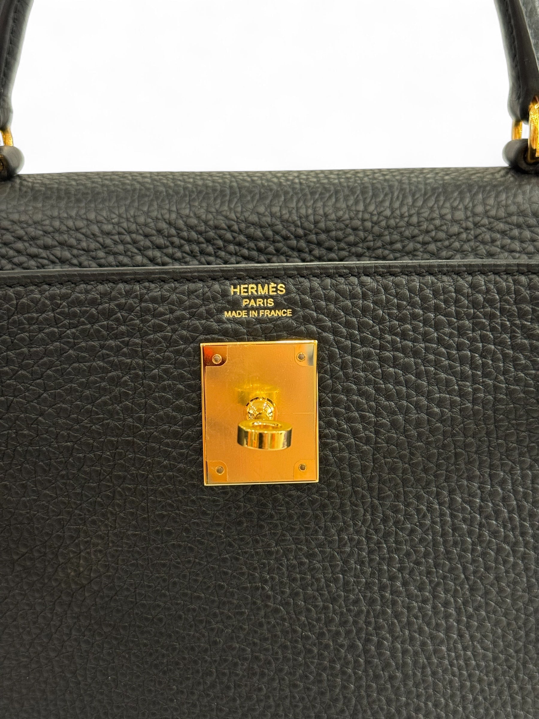 Hermès - Sac Kelly II 28 Togo grainé retourné Noir