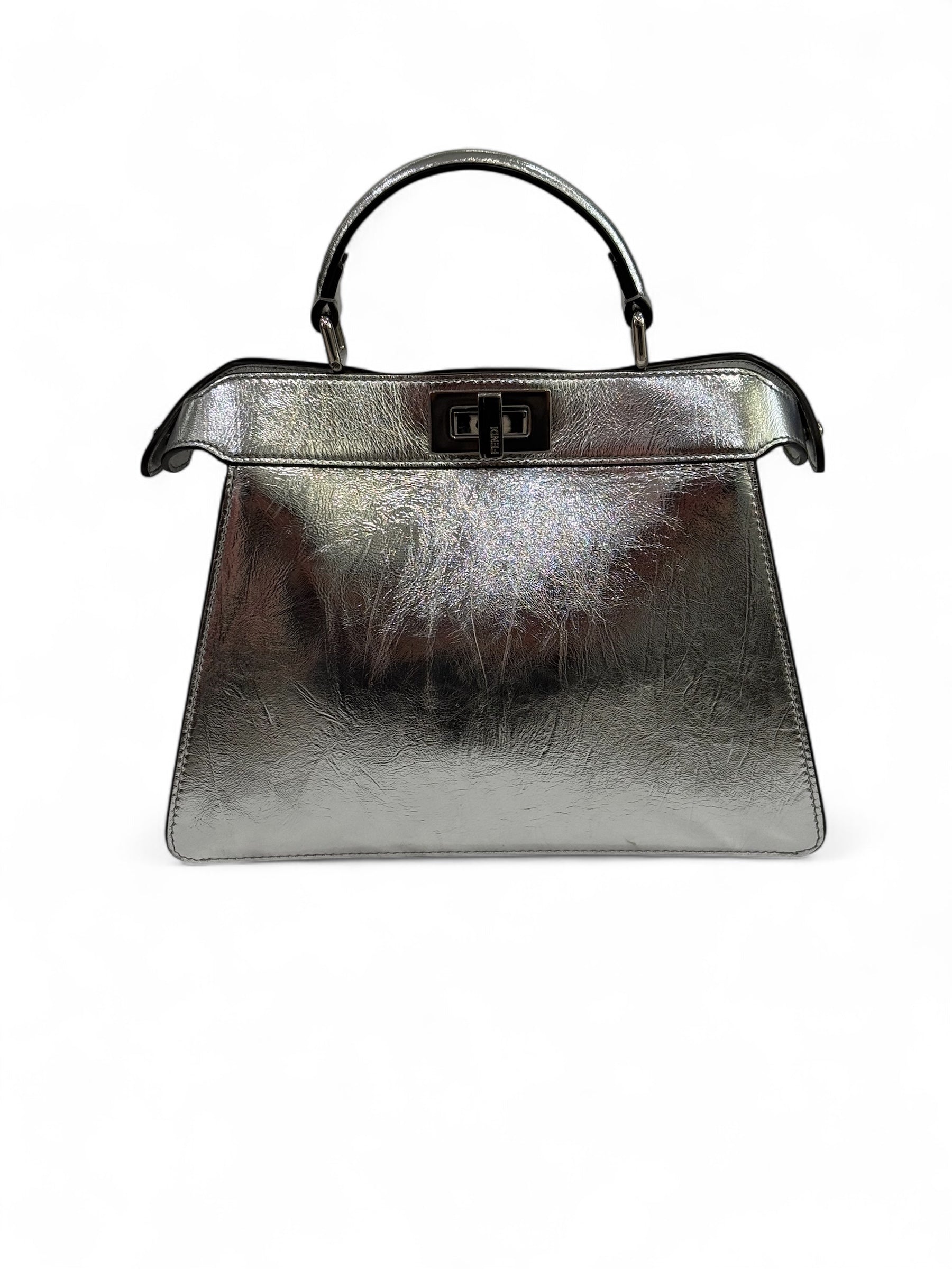 Fendi - Tasche Peekaboo I See U Klein Silber