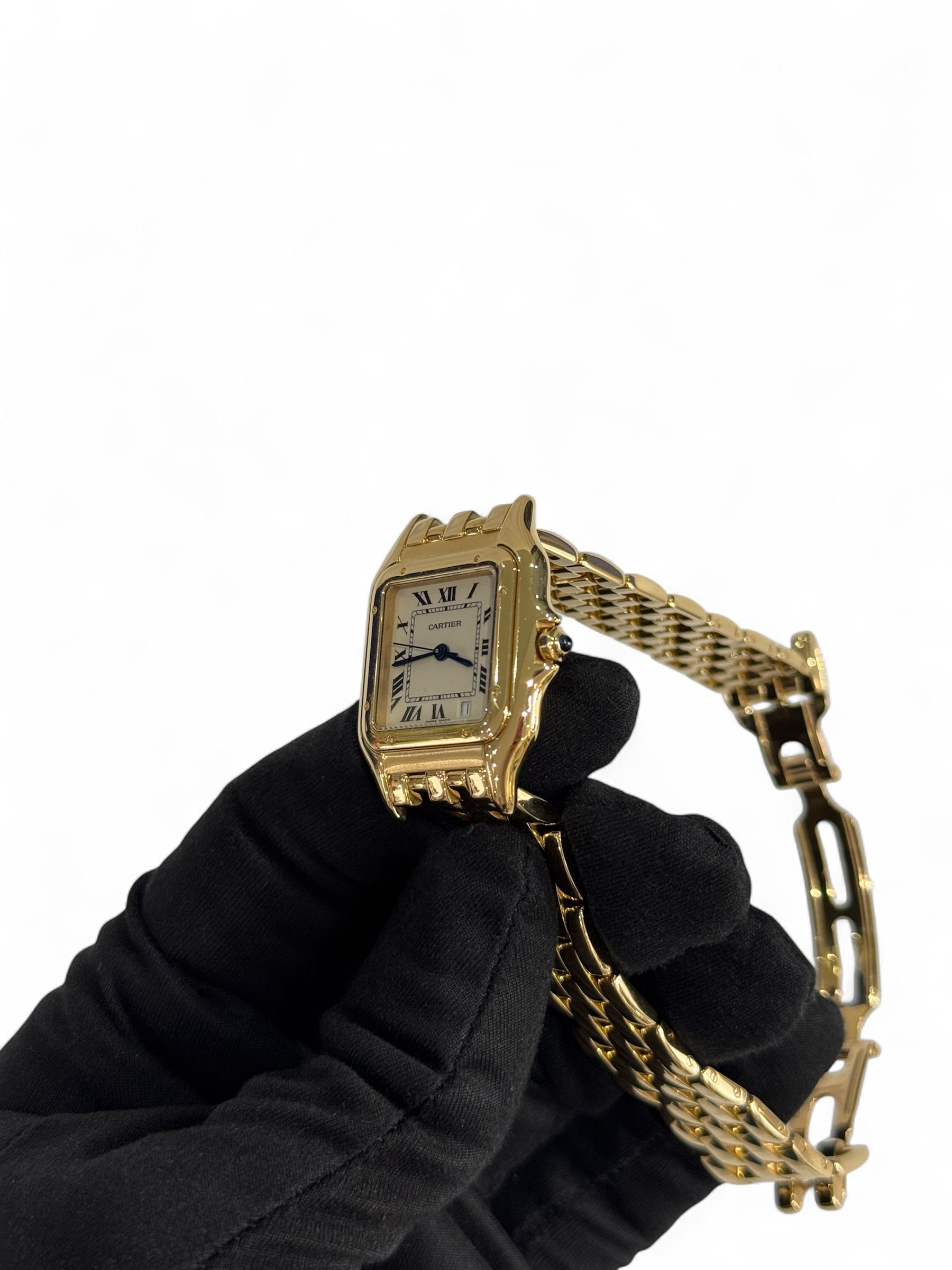 Cartier - Mittlere Panther-Uhr aus Gelbgold