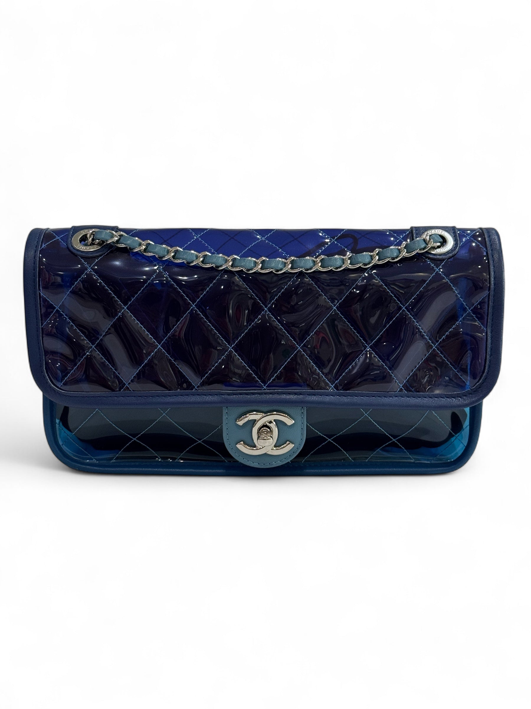 Chanel - Tasche Zeitlos PVC durchsichtig blau