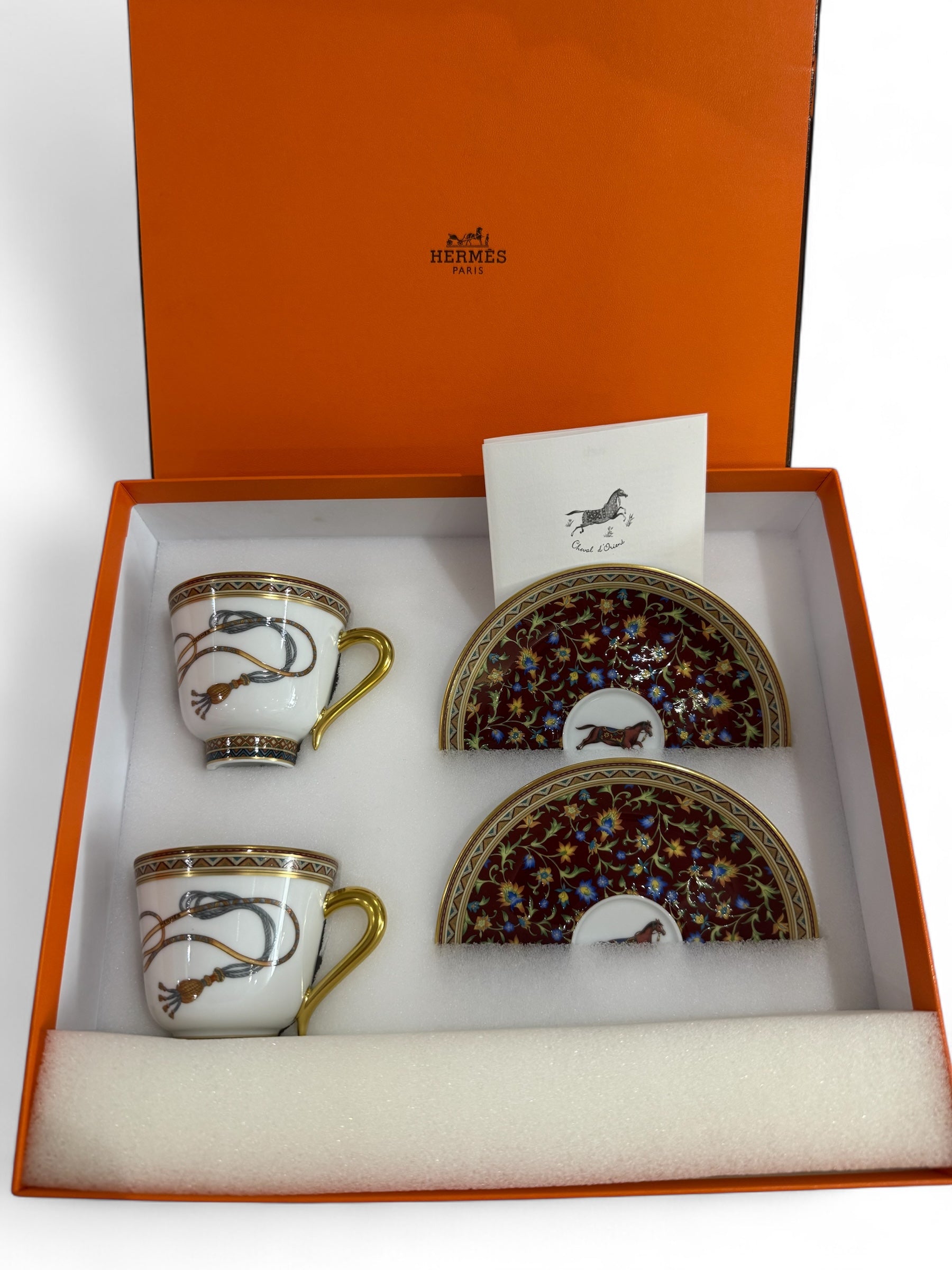 Hermès - Tasses à café et soucoupes Cheval d’Orient