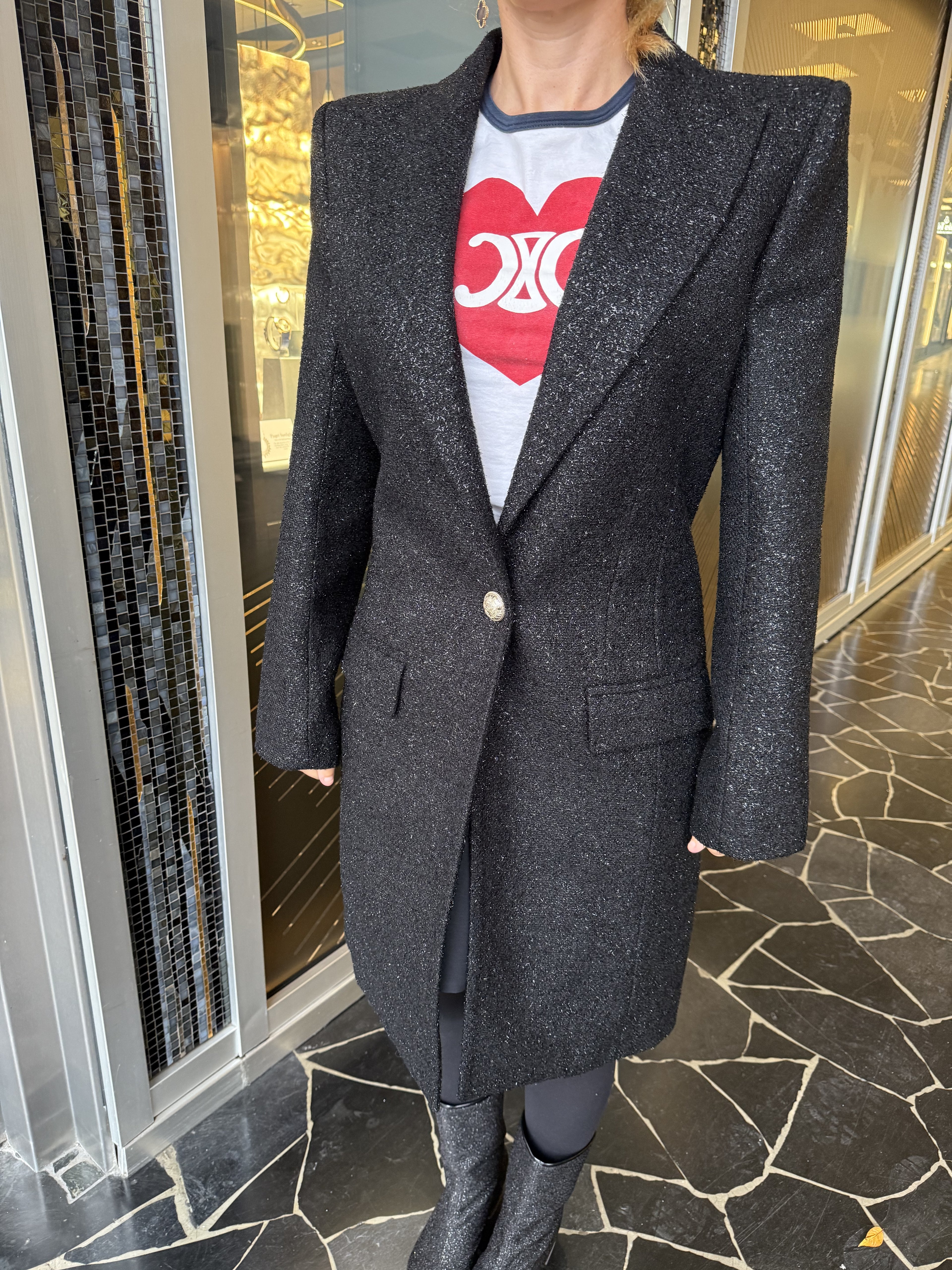 Balmain - Manteau paillettes