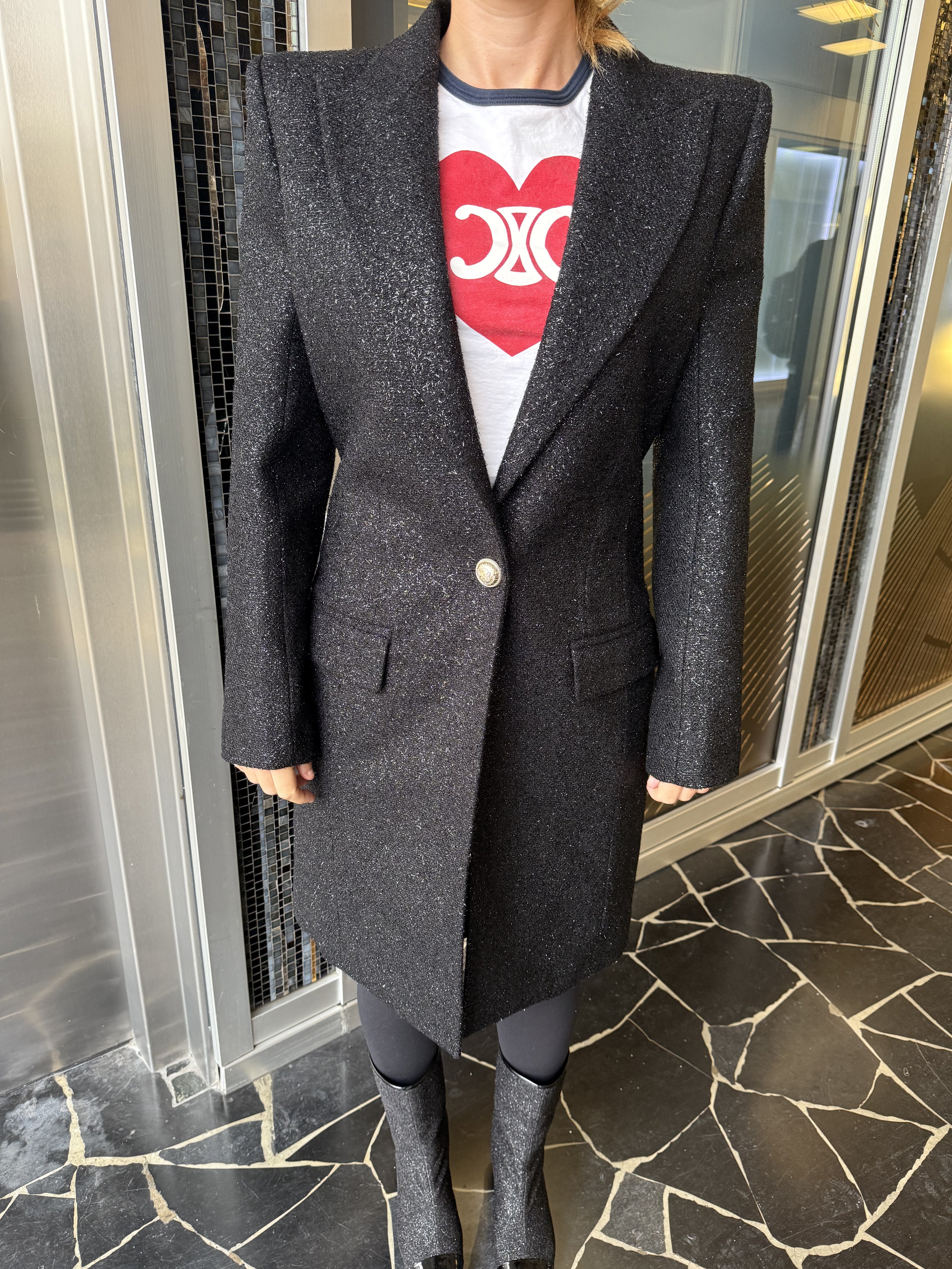 Balmain - Manteau paillettes