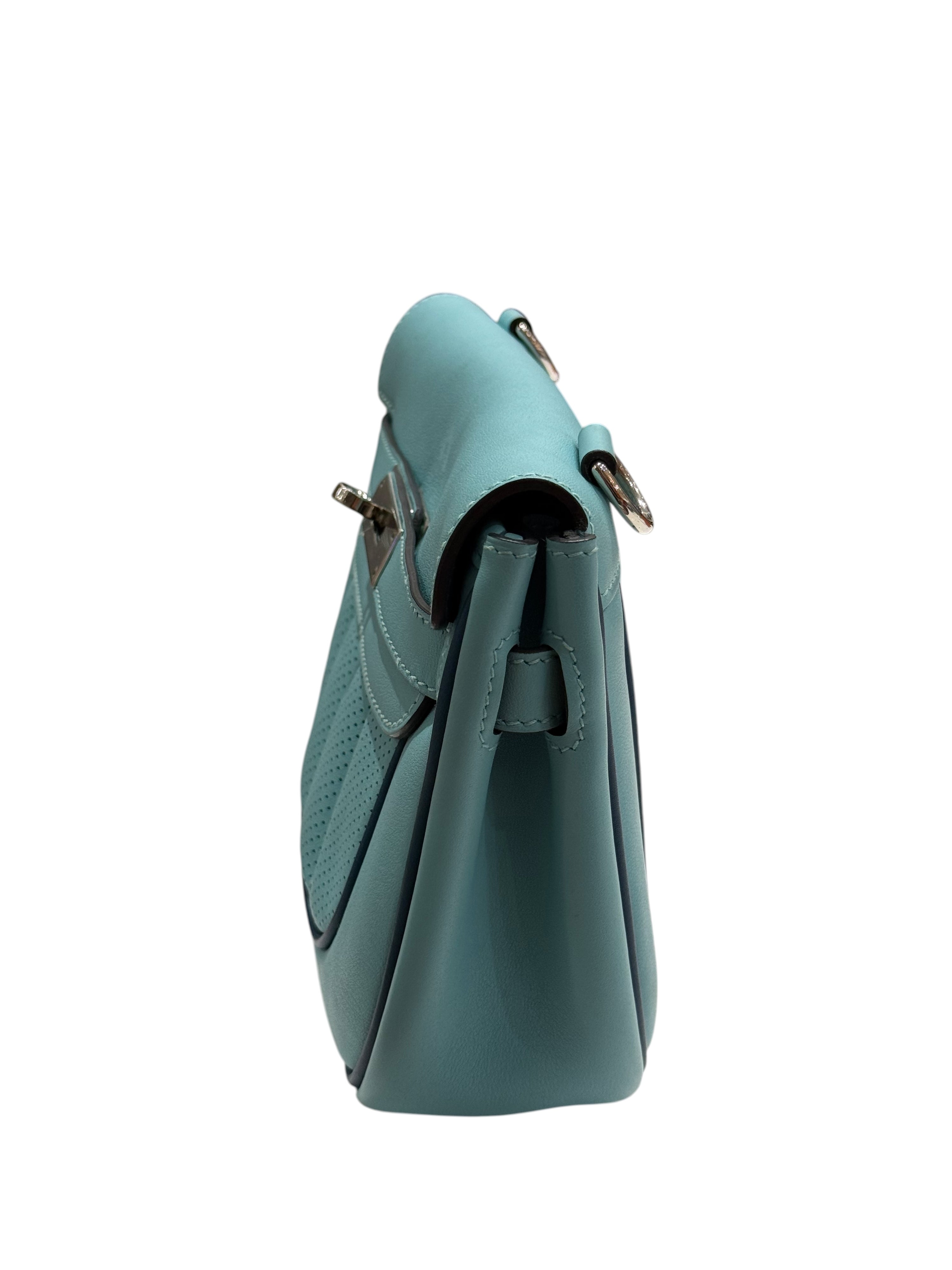 Hermès - Sac mini Berline Atoll/ Colvert