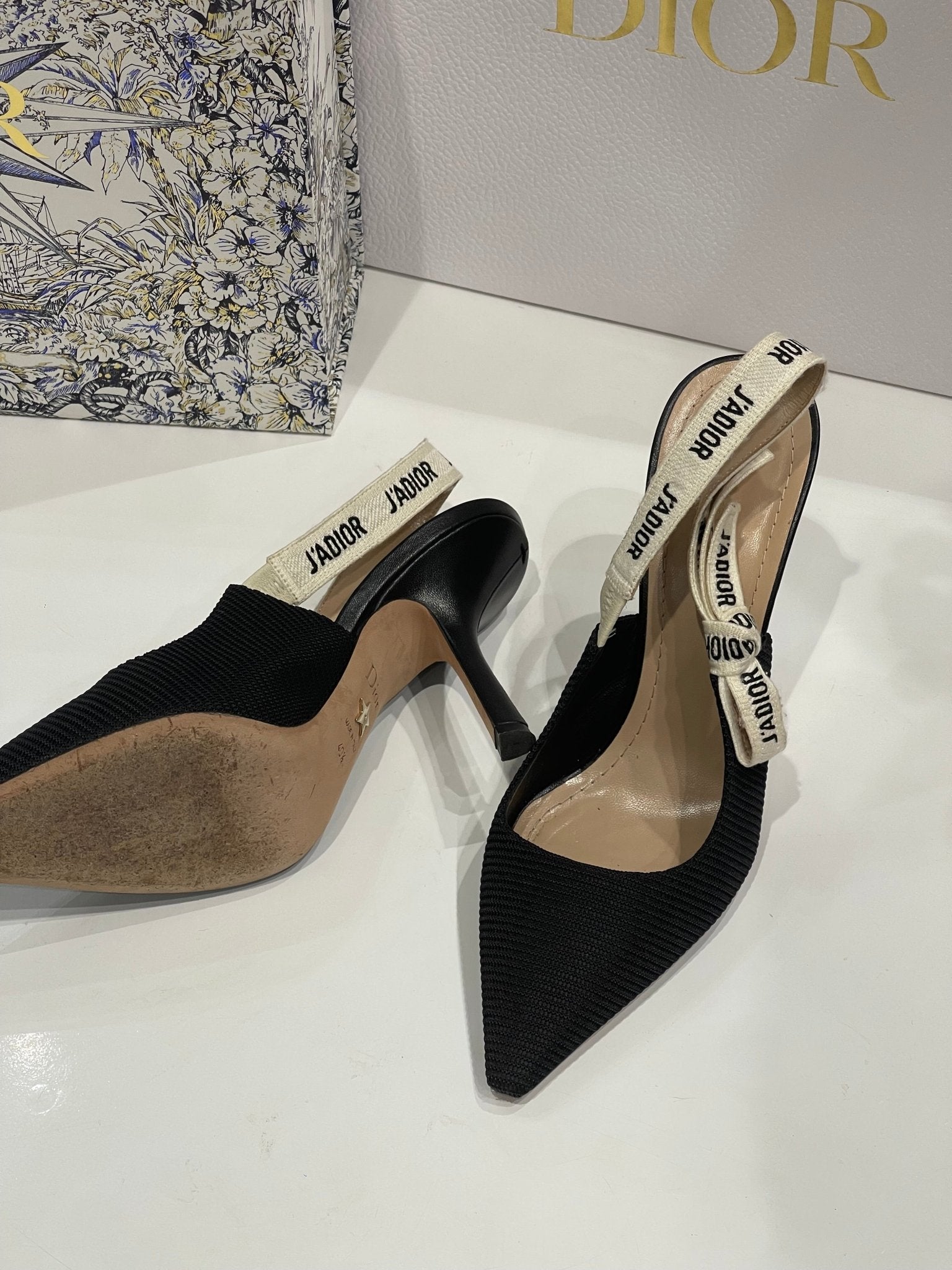 Dior - Slingback J’adior noires T40,5 - Les Folies d&