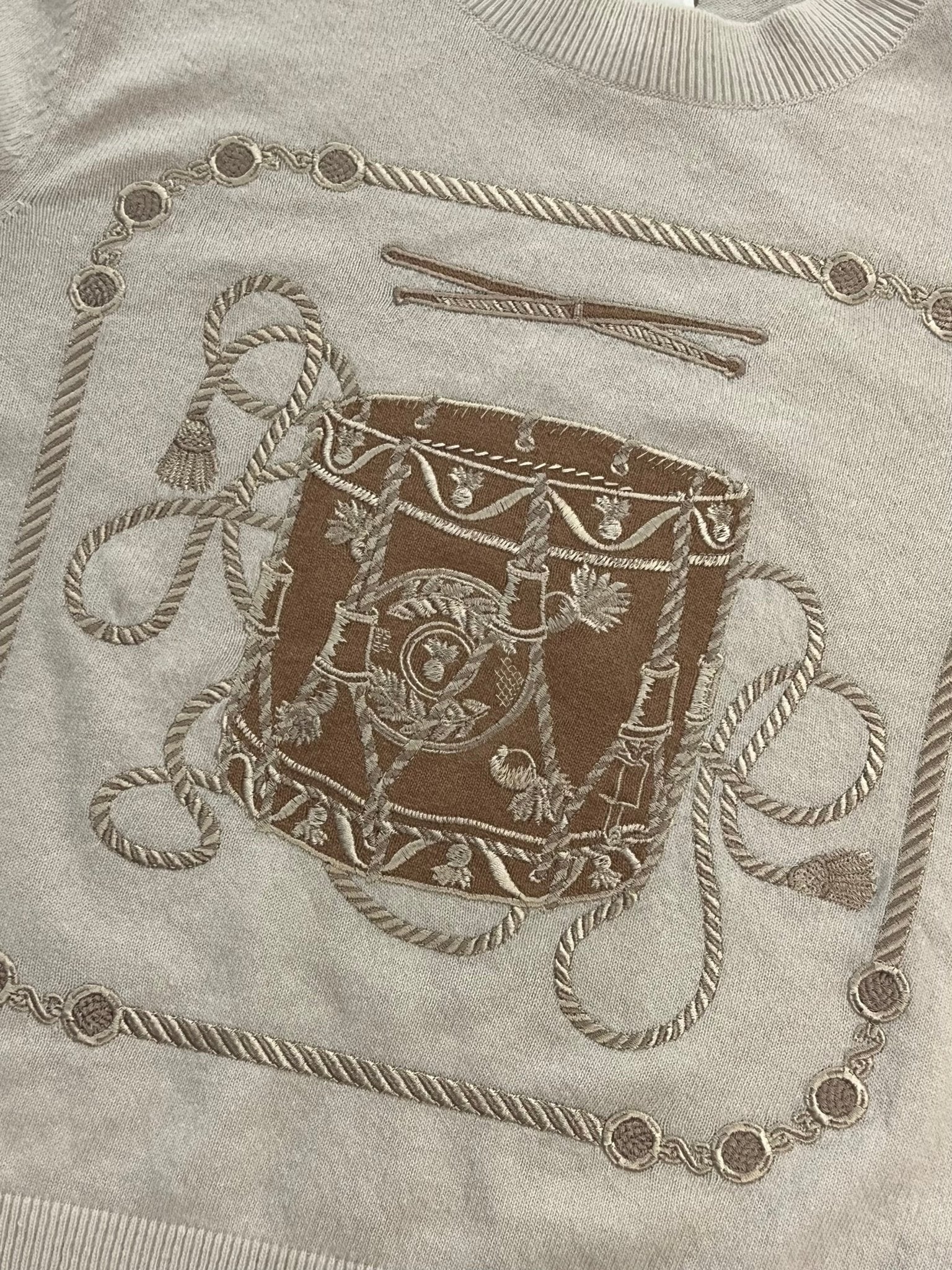 Hermès Pull Beige L - Les Folies d&