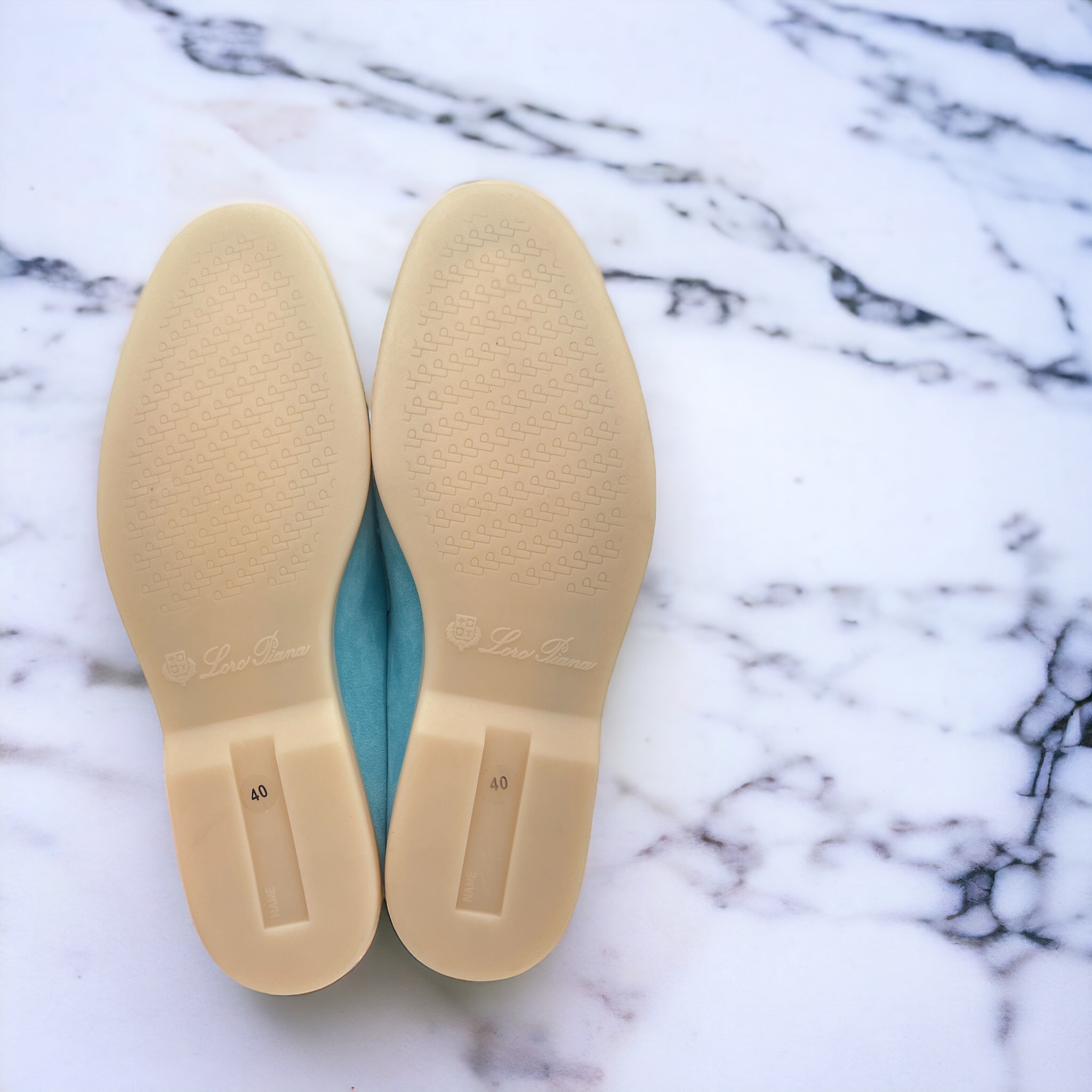Loro Piana Mocassin Bleu 40 - Les Folies d&
