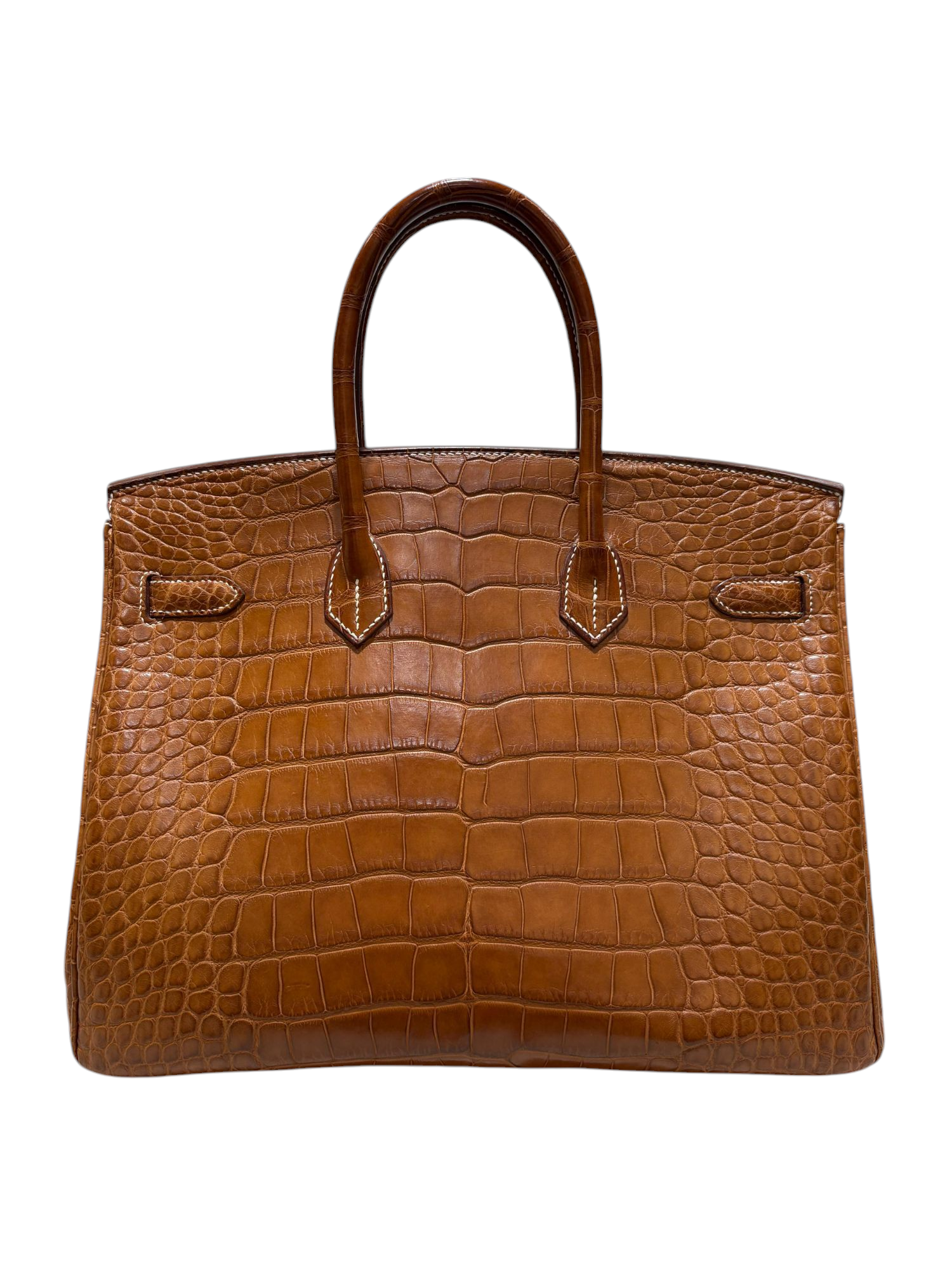 Hermès - Sac Birkin 35 Alligator Mississippiensis Barenia Fauve