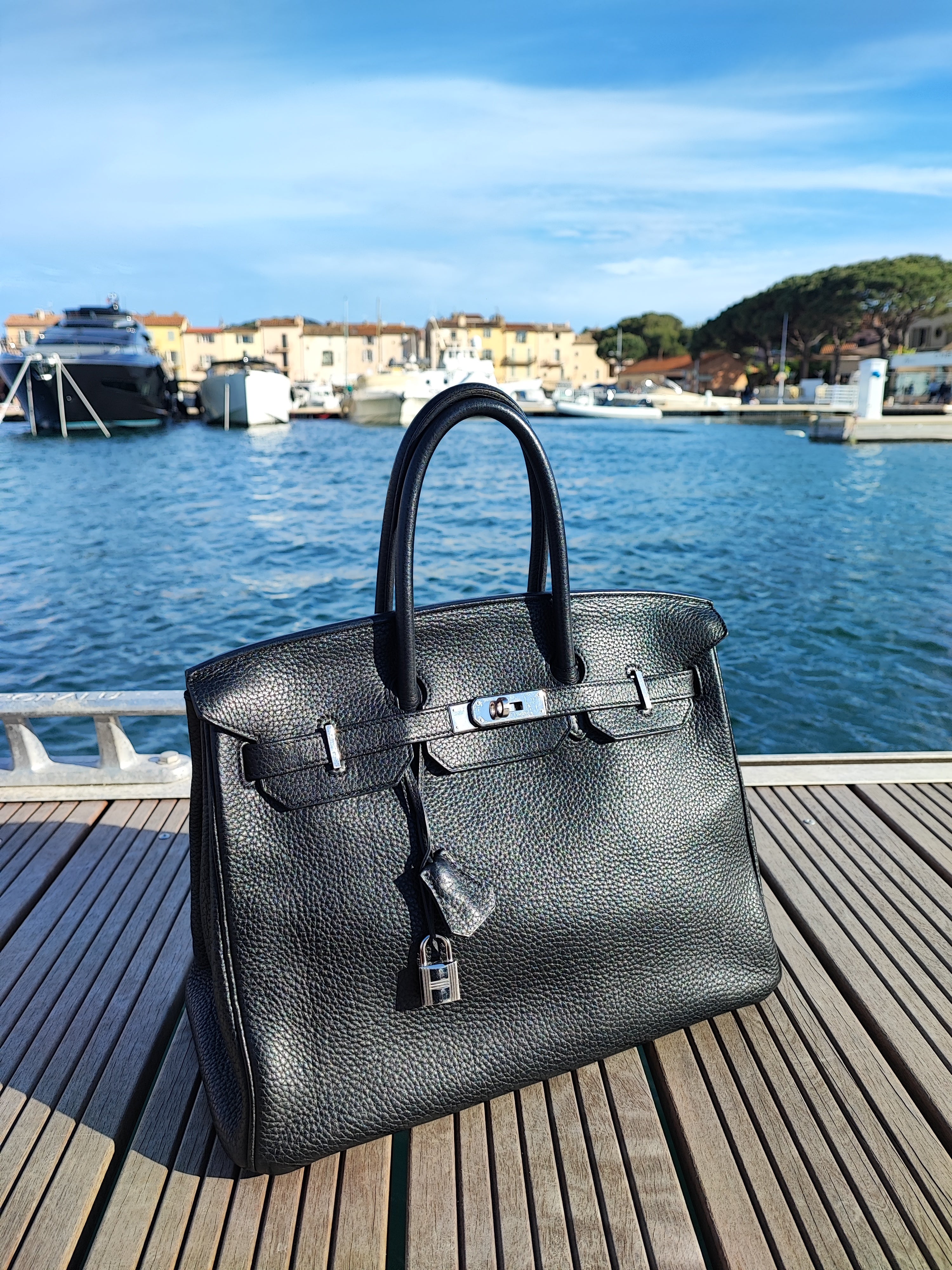 Hermès - Sac Birkin 35 noir cuir Togo