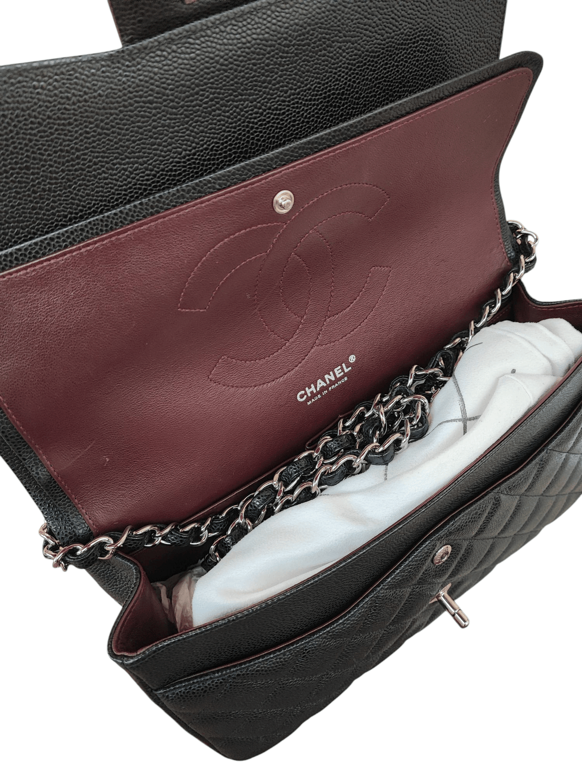 Chanel - Sac Timeless Jumbo Caviar noir