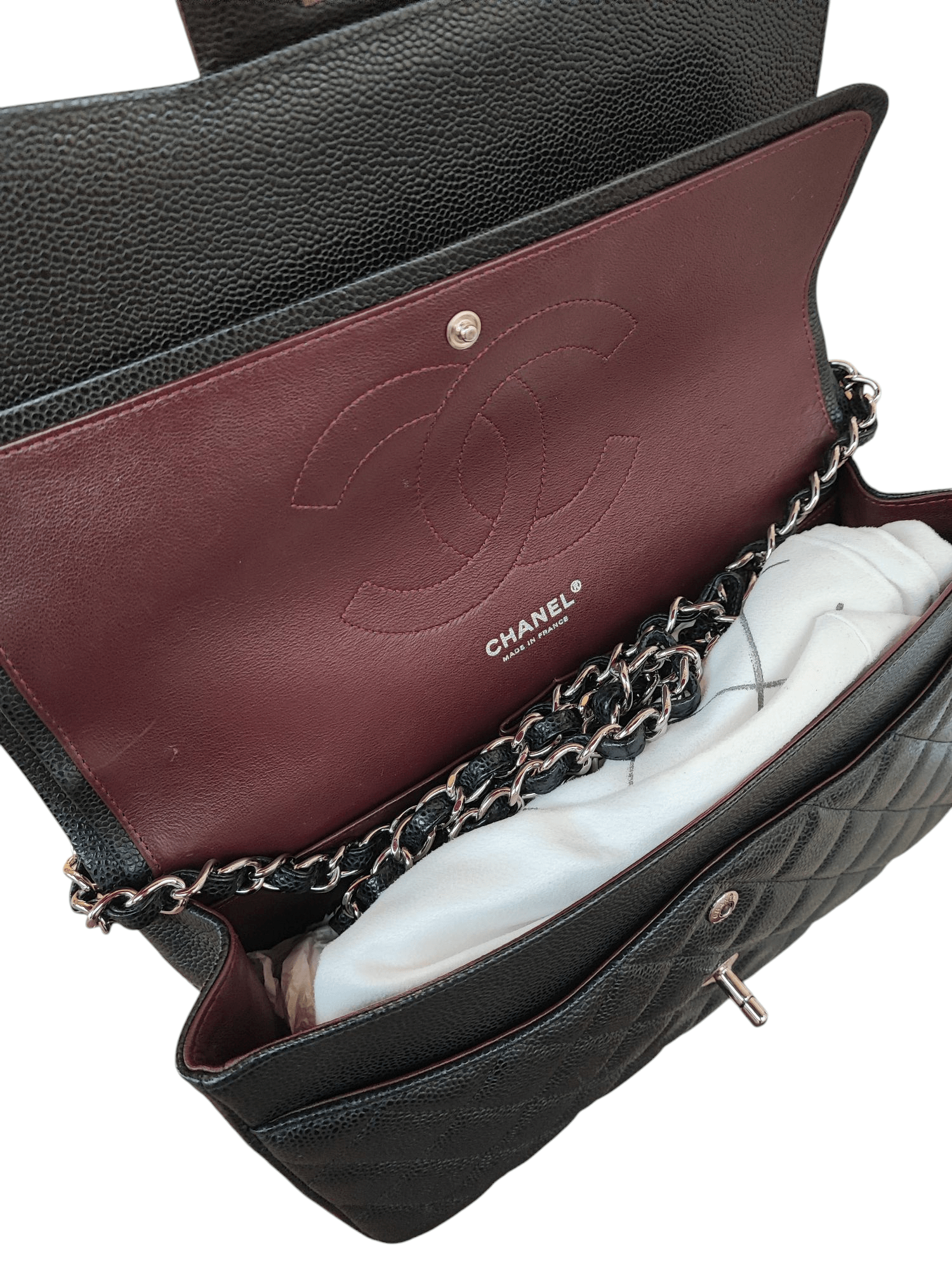Chanel - Tasche Timeless Jumbo Caviar schwarz