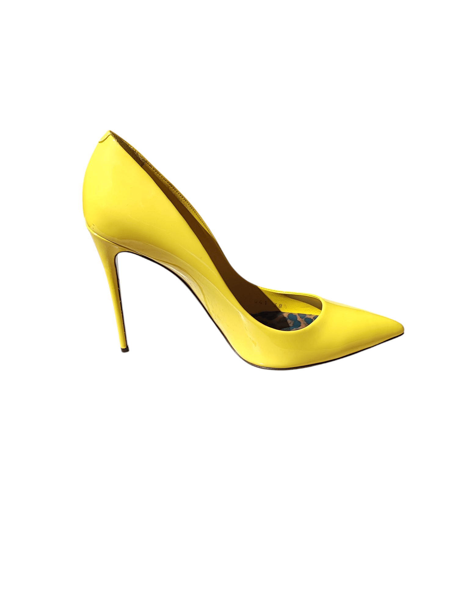 Dolce Gabbana - Escarpins jaune et léopard T38 1/2