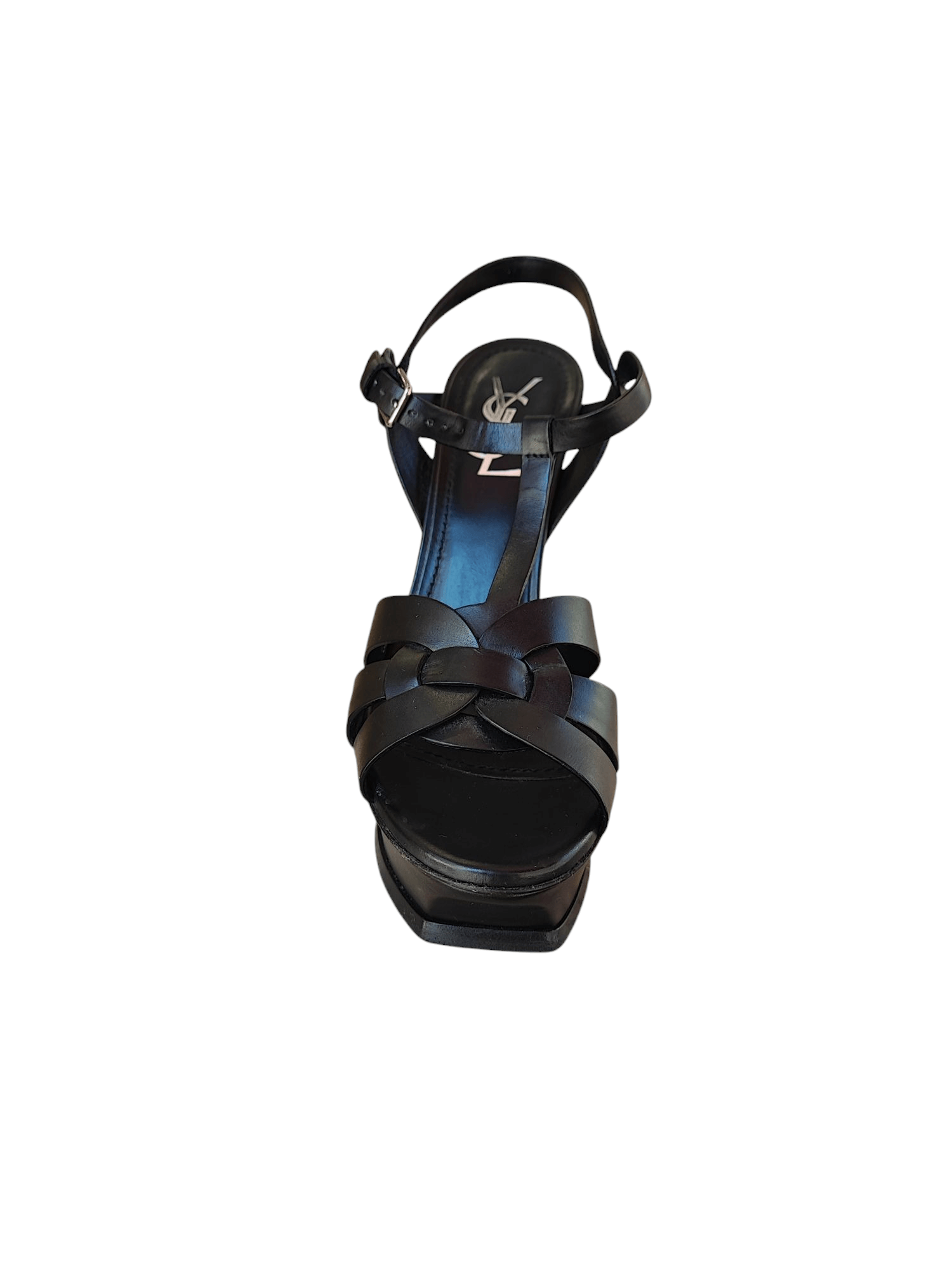 Saint Laurent - Sandales noires à talon Tribute T39