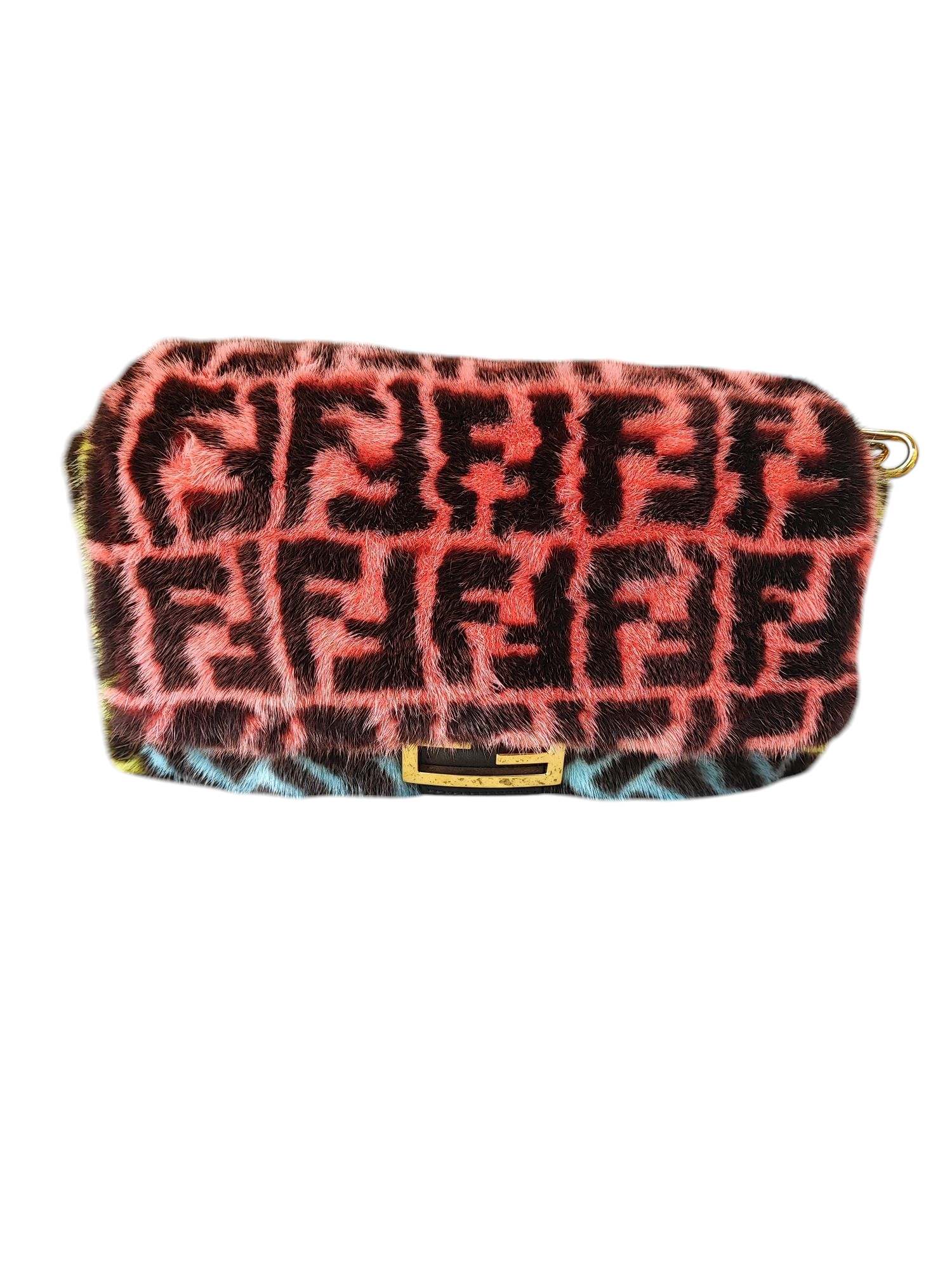 Fendi - Borsa baguette tricolore in visone
