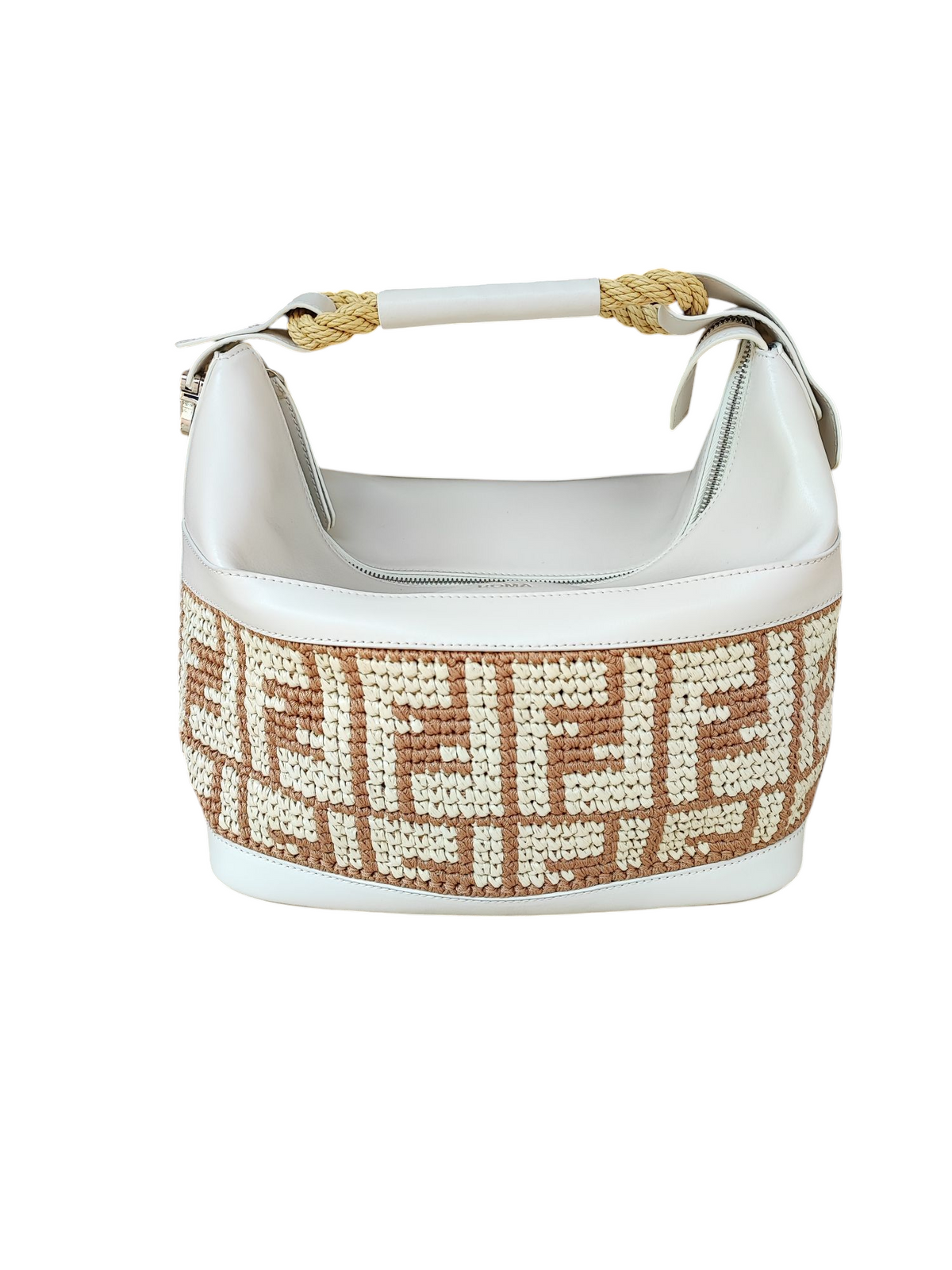 Fendi - Small white and beige insulated bag
