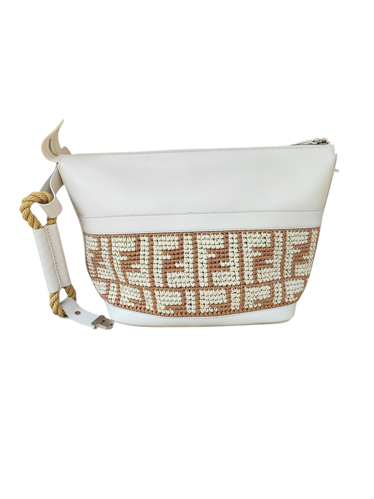 Fendi - Small white and beige insulated bag