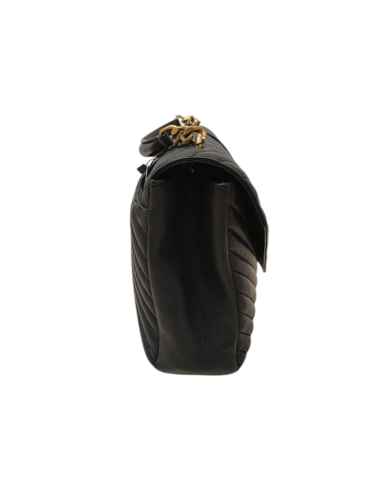 Saint Laurent - Small Quilted Chevron College Bag in Black