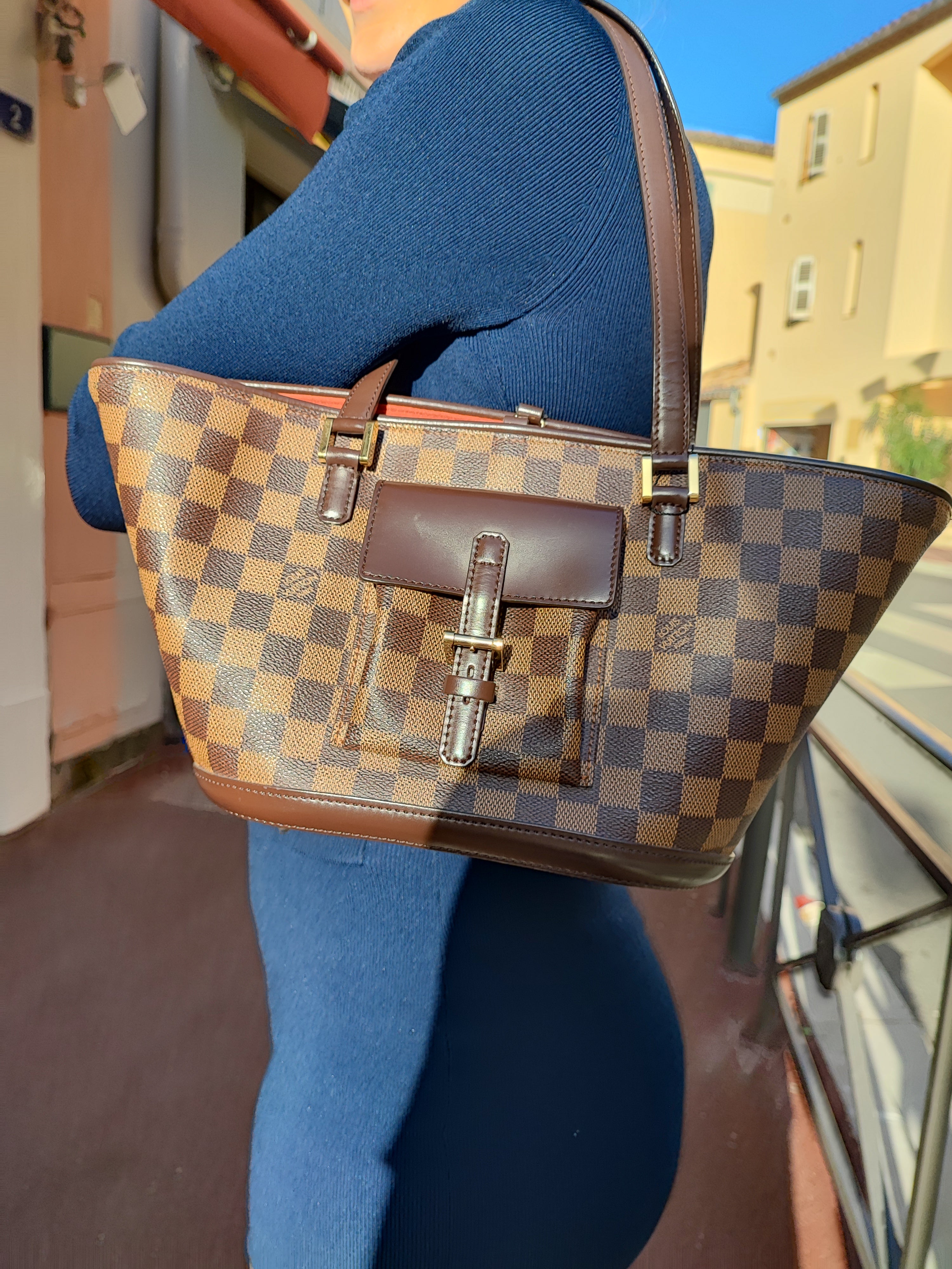 Louis Vuitton - Borsa Manosque monogramma marrone