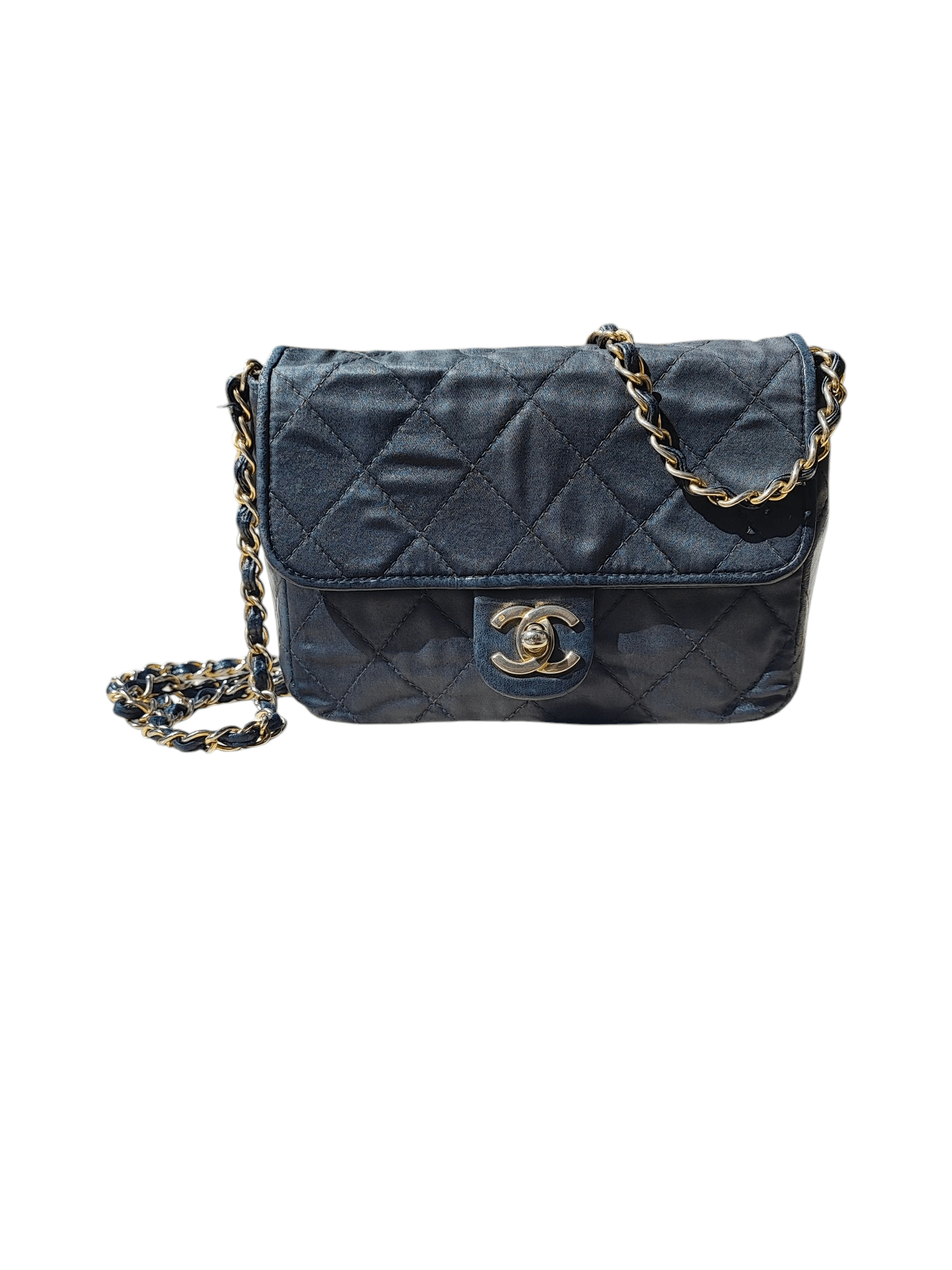 Chanel - Mini Square satin et cuir