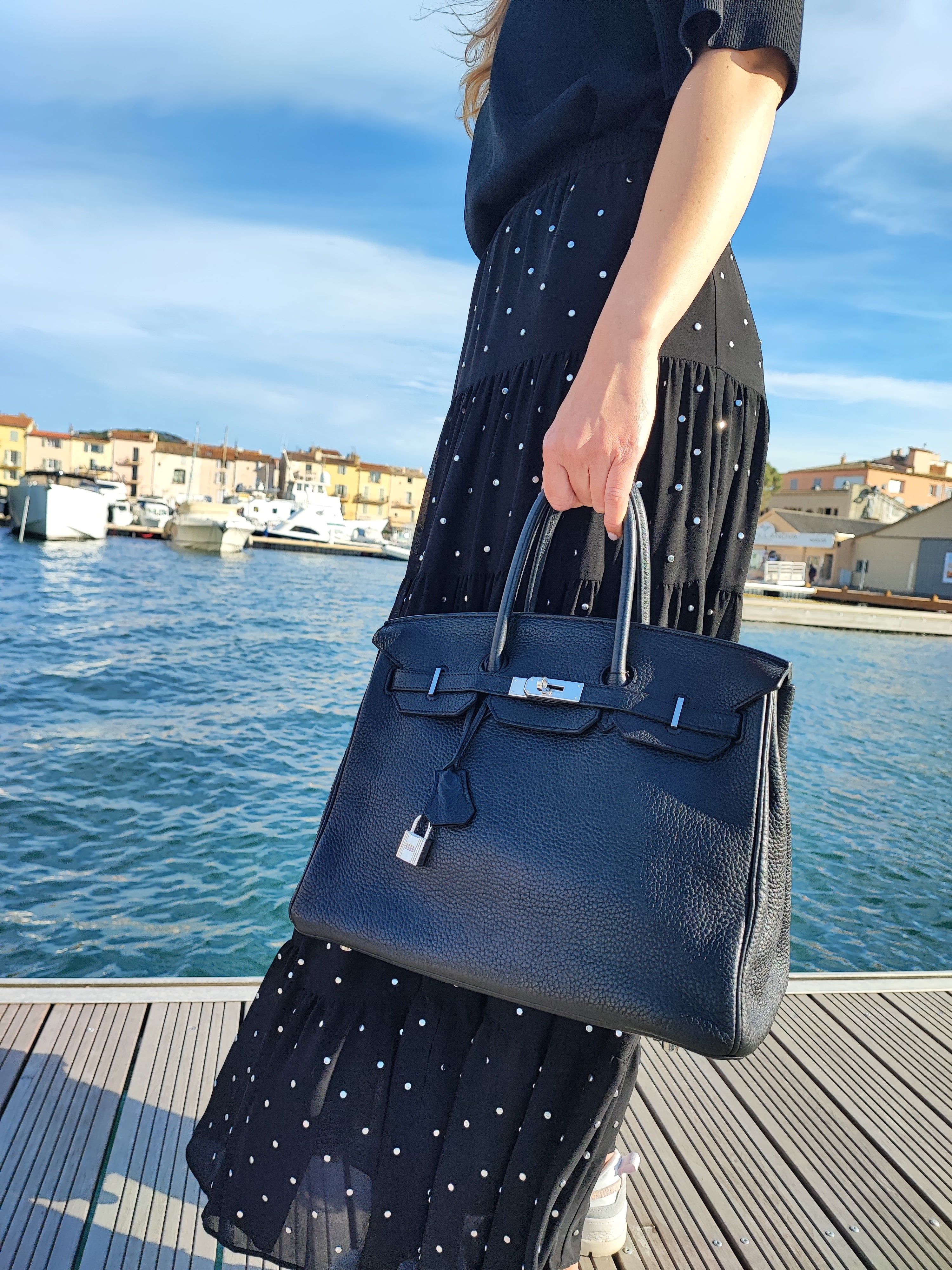 Hermès - Sac Birkin 35 noir cuir Togo